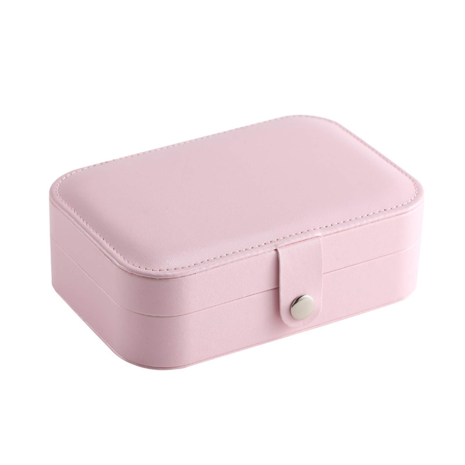 D-GROEE Jewelry Storage Case - Portable Faux Leather Earring Ring Necklace Organizer Box with Lipstick Holder | Travel Jewelry Pouch for Women (Red) | Perfect for Travel, Home Organization & Gift Giving