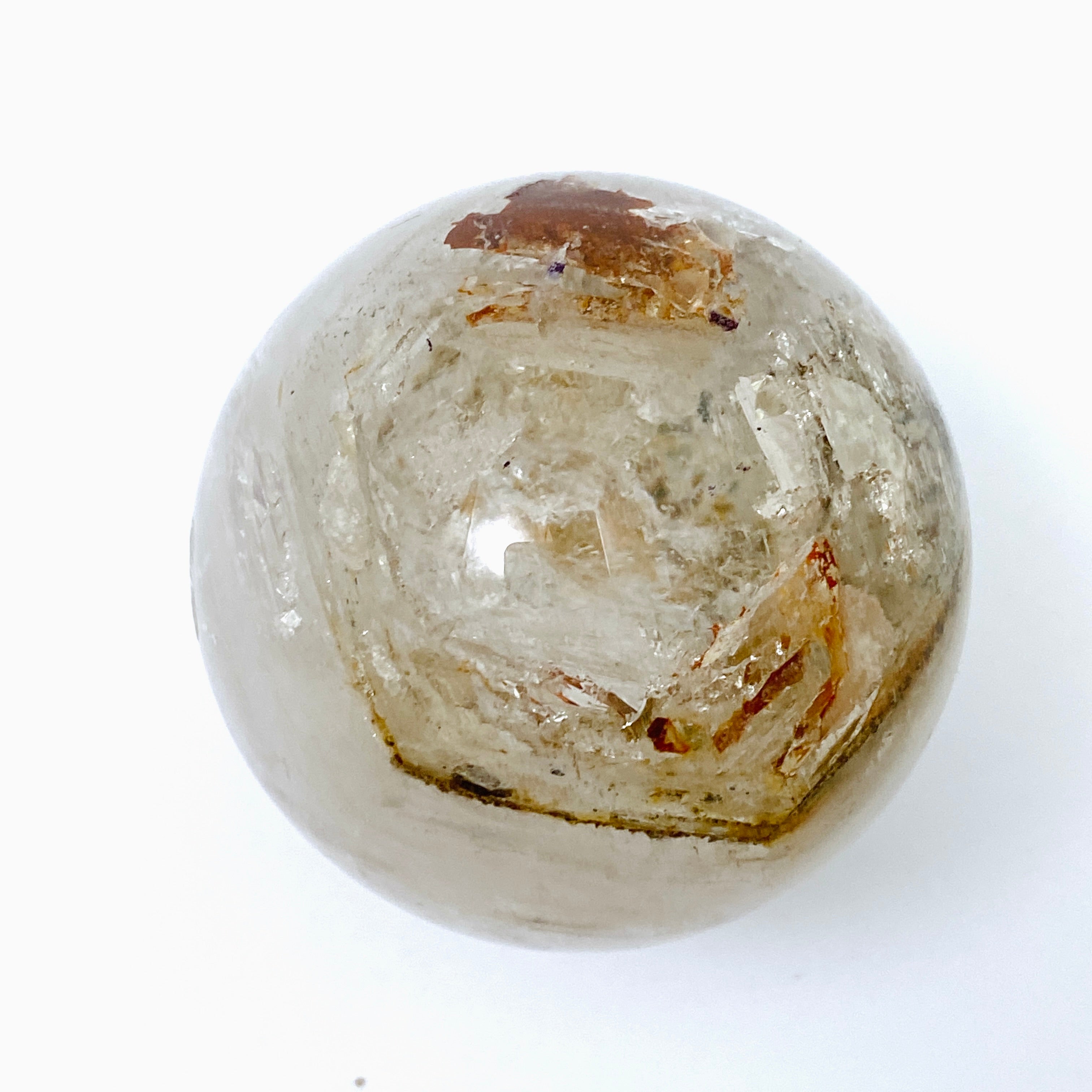 Enhydro Quartz Sphere EQS 01 - Natural Crystal with Water Bubble Inclusion - Perfect for Meditation, Energy Healing & Home Decor