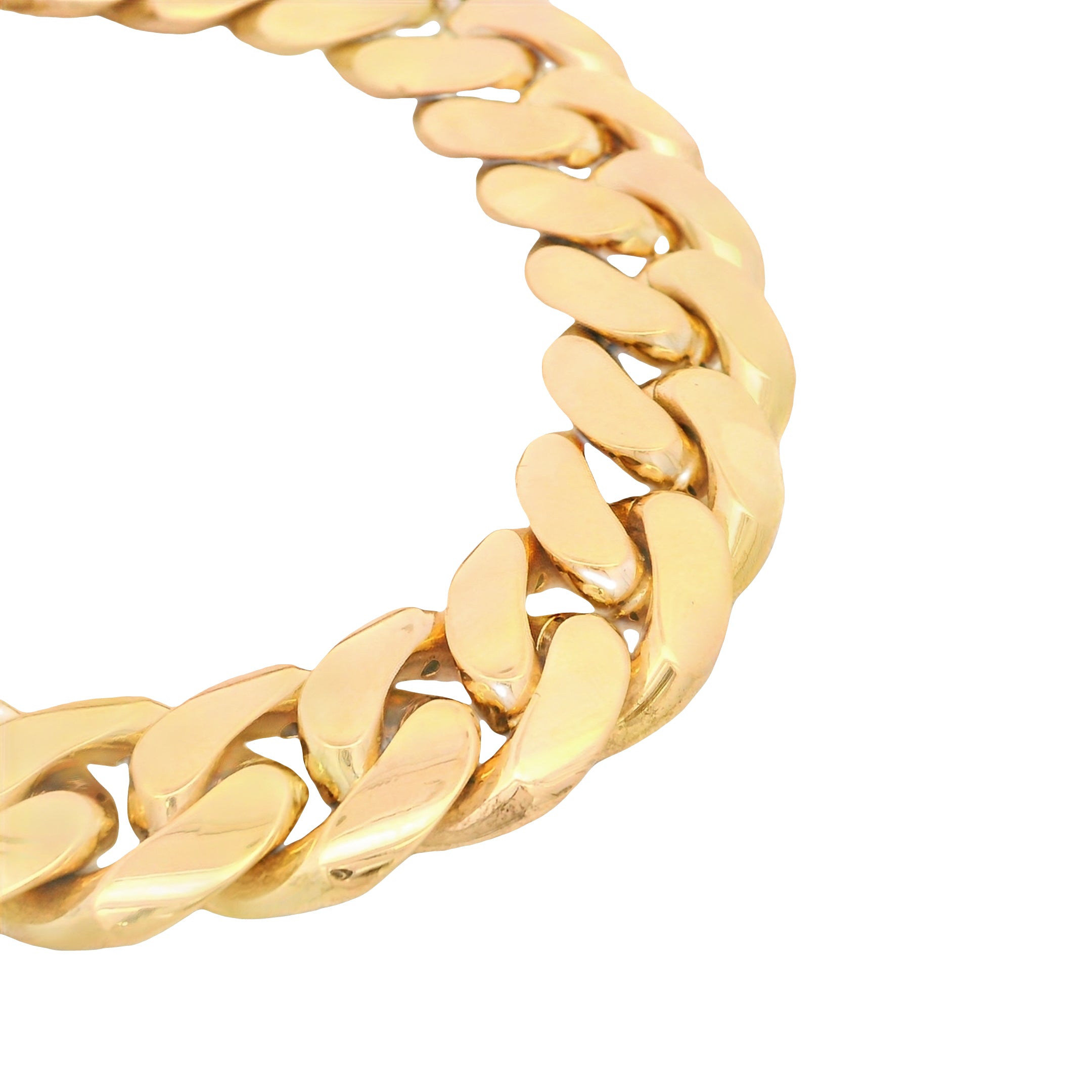 14K Gold Cuban Link Bracelet for Men - 14MM Semi Solid Chain Bracelet | Durable & Stylish Jewelry for Gifts, Parties, and Everyday Wear | JTJ™