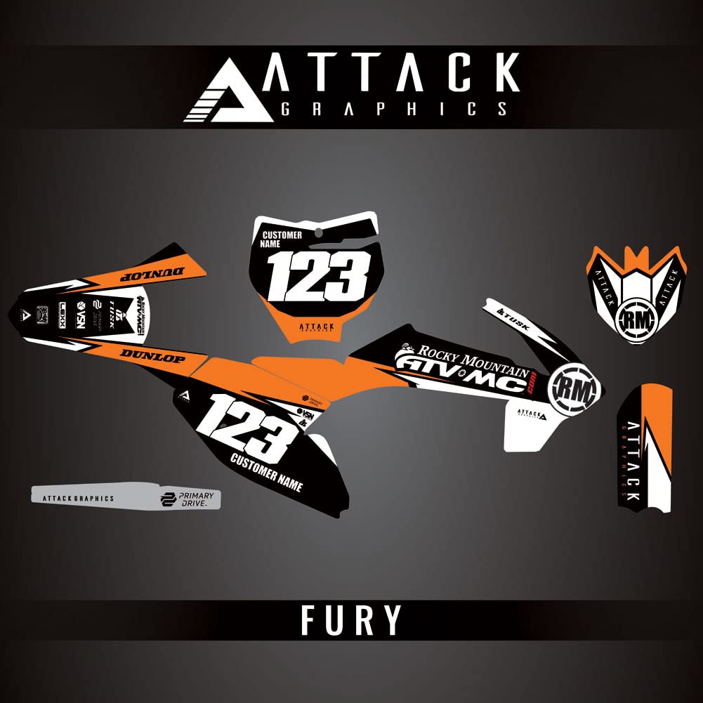 Custom Fury Complete Bike Graphics Kit for KTM 65 SX 2016 - High-Quality Dirt Bike Decals & Stickers - Perfect for Motocross Racing & Off-Road Riding