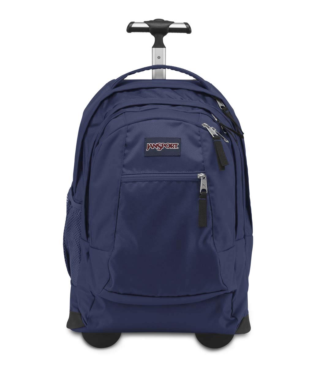JanSport Driver 8 Rolling Backpack - Navy Blue School & Travel Backpack with Wheels, Durable Laptop Backpack for Students & Professionals, Perfect for College, Commuting & Airplane Carry-On