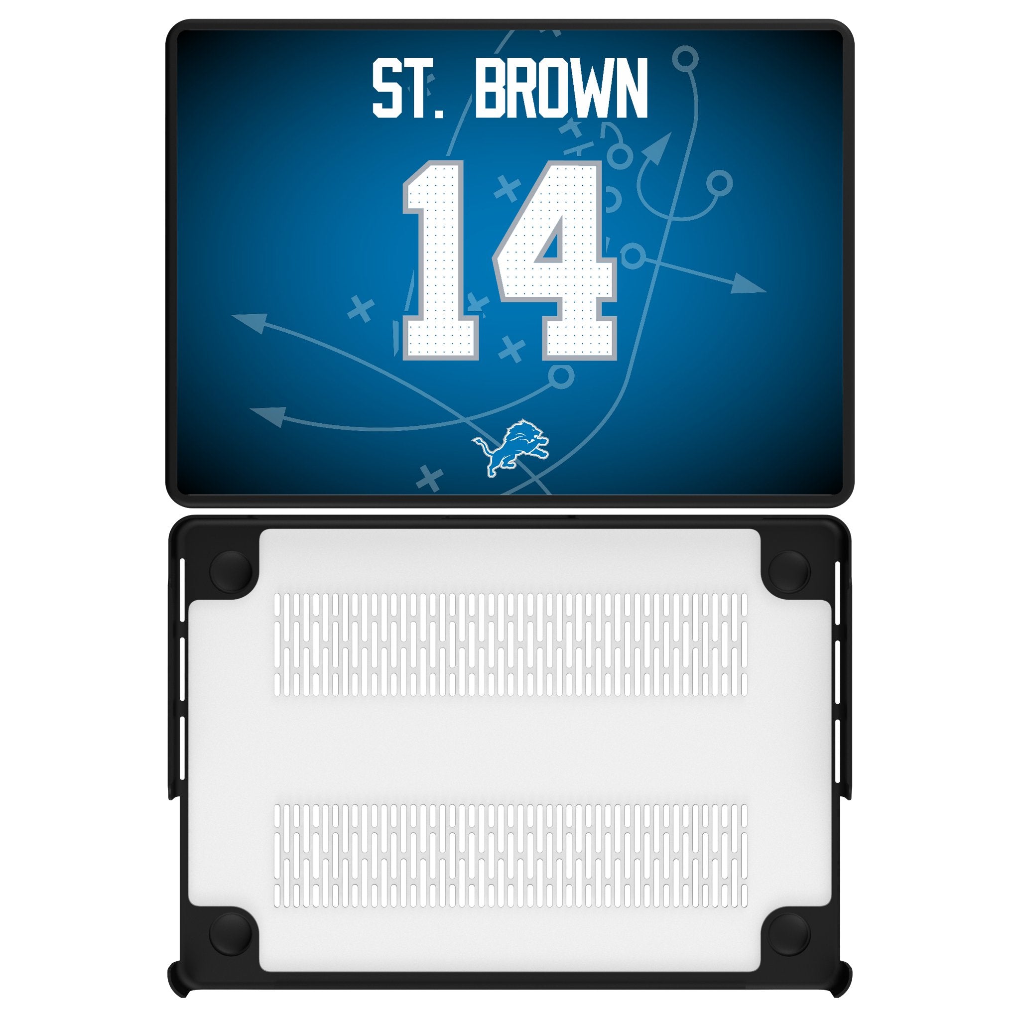 Amon Ra St. Brown Detroit Lions 14 Inch Laptop Sleeve Case - Protective Cover for MacBook, Chromebook | Perfect for School, Work & Travel