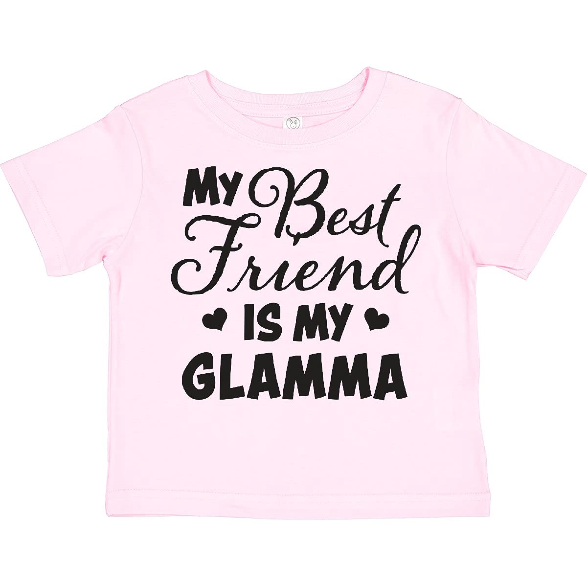 My Best Friend is My Glamma with Hearts Toddler T-Shirt - Perfect for Family Outings & Grandparent Bonding Moments