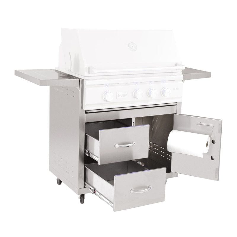Summerset Freestanding Cart for 32 TRL PRO Grill - Premium Outdoor BBQ Grill Cart with Storage - Perfect for Backyard, Patio, and Camping Cookouts