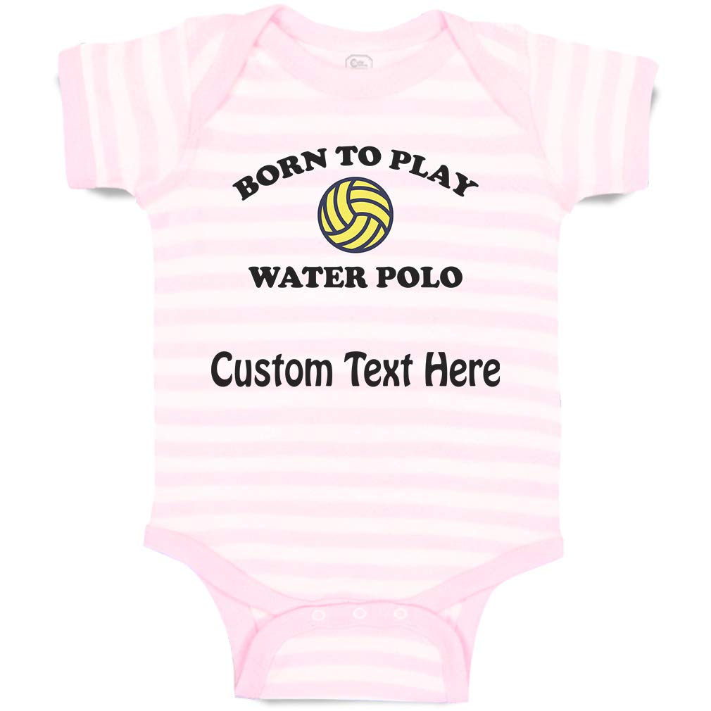 Custom Baby Bodysuit - Born to Play Water Polo - 100% Cotton Baby Clothes for Boys & Girls - Perfect for Newborn Photo Shoots, Playdates & Sports-Themed Events