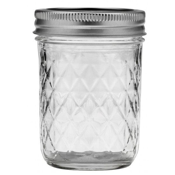 Ball Mason Regular Mouth Jar 240ml (8oz) - Quilted Glass Canning Jars for Preserves, Jams & Pickling - Perfect for Home Canning, DIY Crafts & Kitchen Storage