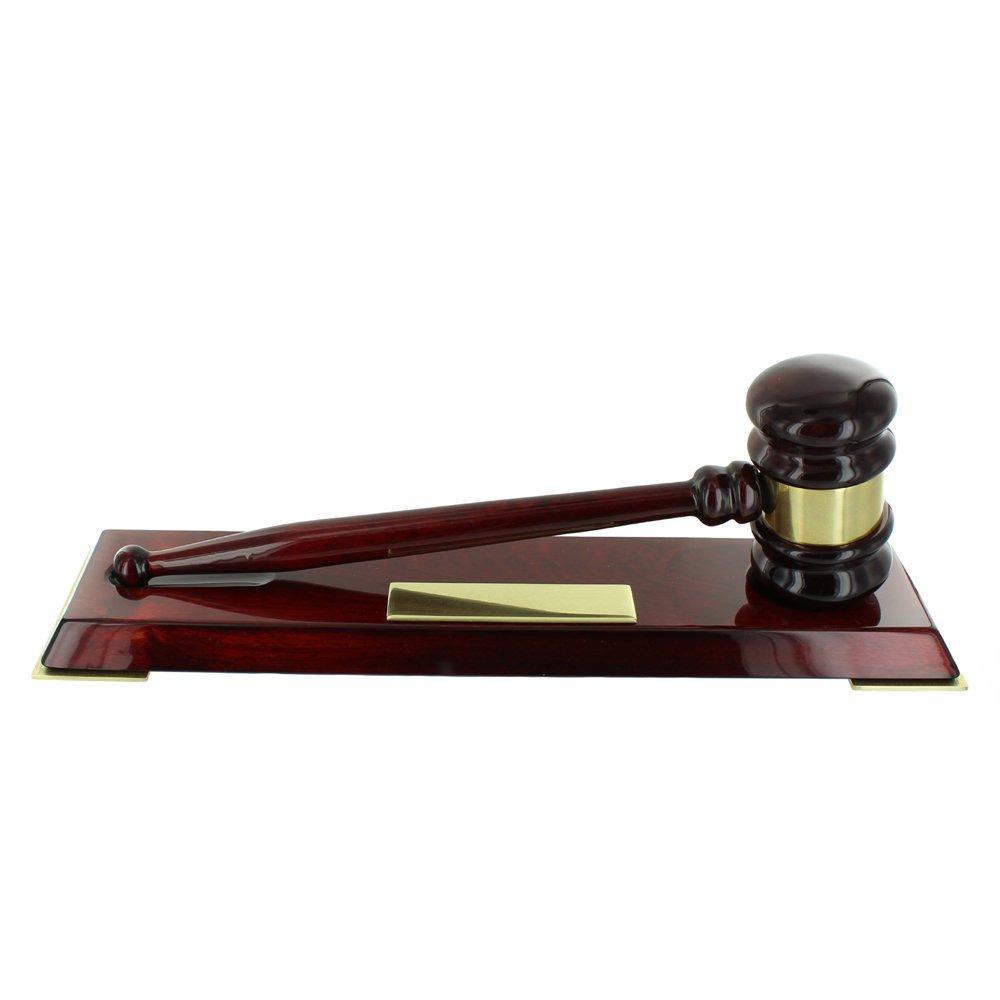 Premium Rosewood Gavel with Stand - Handcrafted Wooden Judge's Hammer for Courtroom, Auctions & Ceremonies - Elegant & Durable Wood Gavel Set for Legal, Wedding & Decorative Use