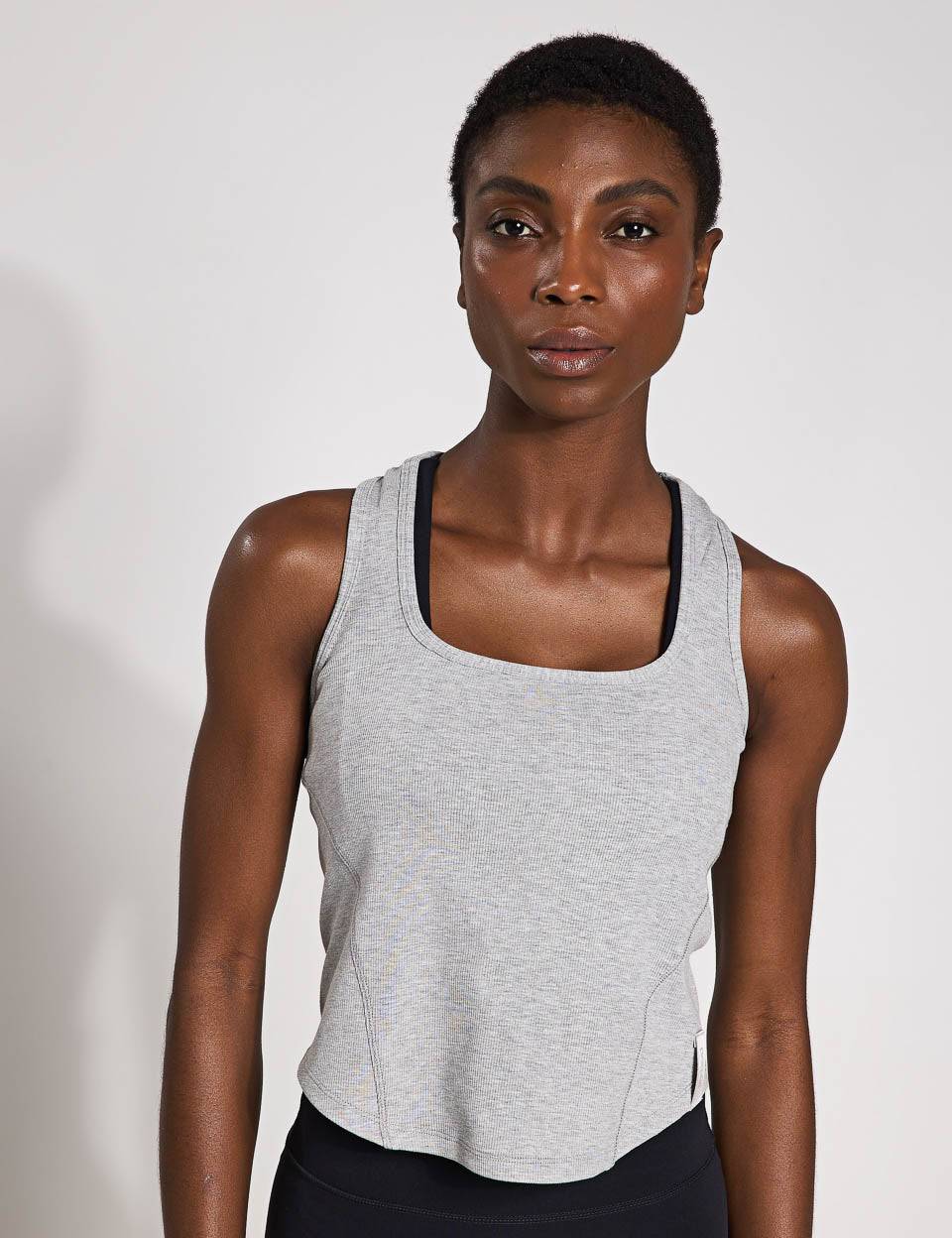 Jodie Tank Top - Soft Grey Marle for Women | Casual & Layering Essential | Perfect for Yoga, Workouts & Everyday Wear