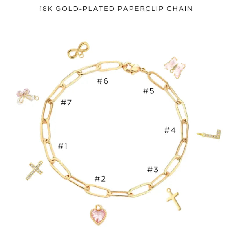 Charm Bracelet with Assorted Charms - Elegant Adjustable Jewelry for Women & Girls - Perfect for Gifts, Parties & Everyday Wear