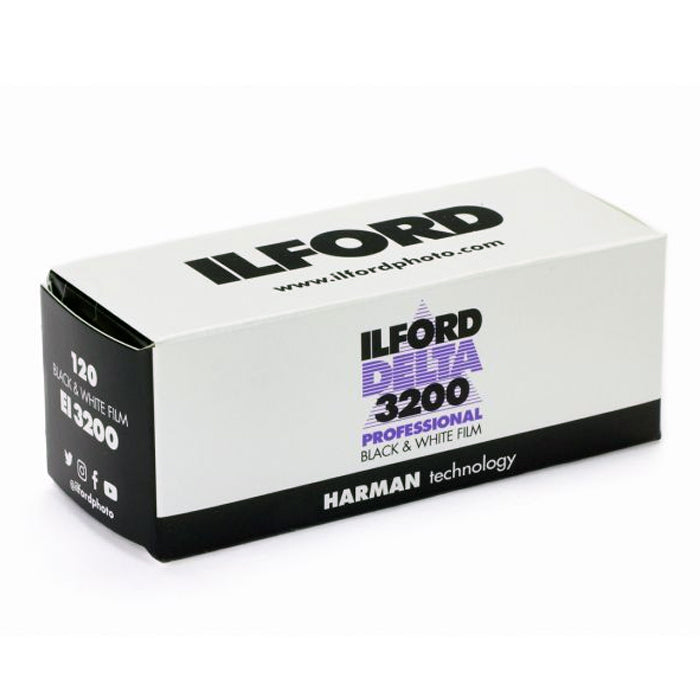 Ilford Delta 3200 Professional Black & White Film - 120 Roll (Single) - High-Speed ISO 3200 for Low Light Photography, Street & Night Scenes