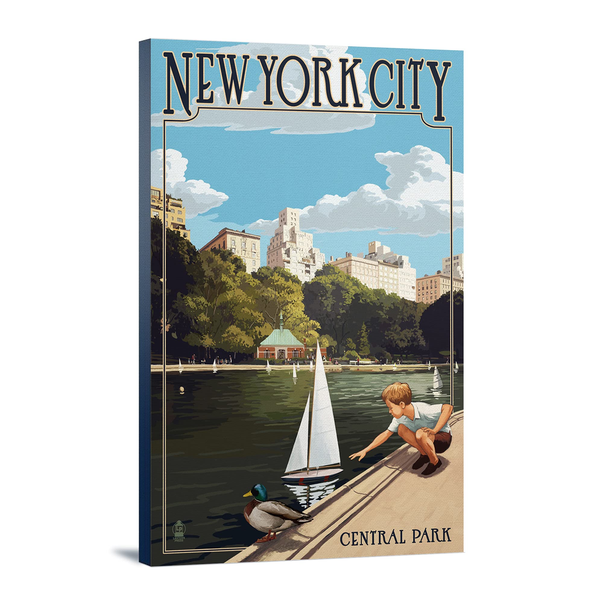 Lantern Press New York City Central Park Wall Art - 12x18 Wrapped Canvas Print for Home & Office Decor - Perfect for Living Rooms, Bedrooms & Gifts