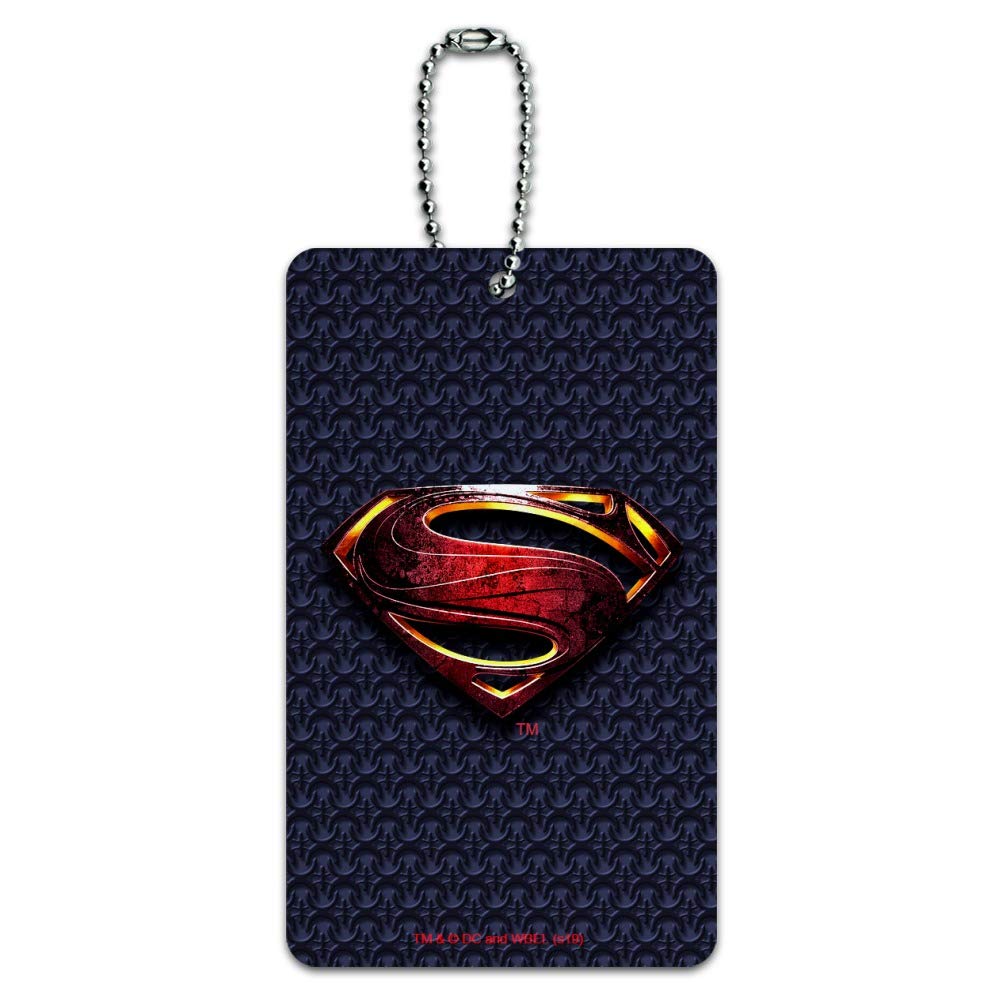 Justice League Superman Logo Luggage Tag - Durable Carry-On ID Tag for Suitcases & Travel Bags - Perfect for Business Trips, Vacations & Superhero Fans