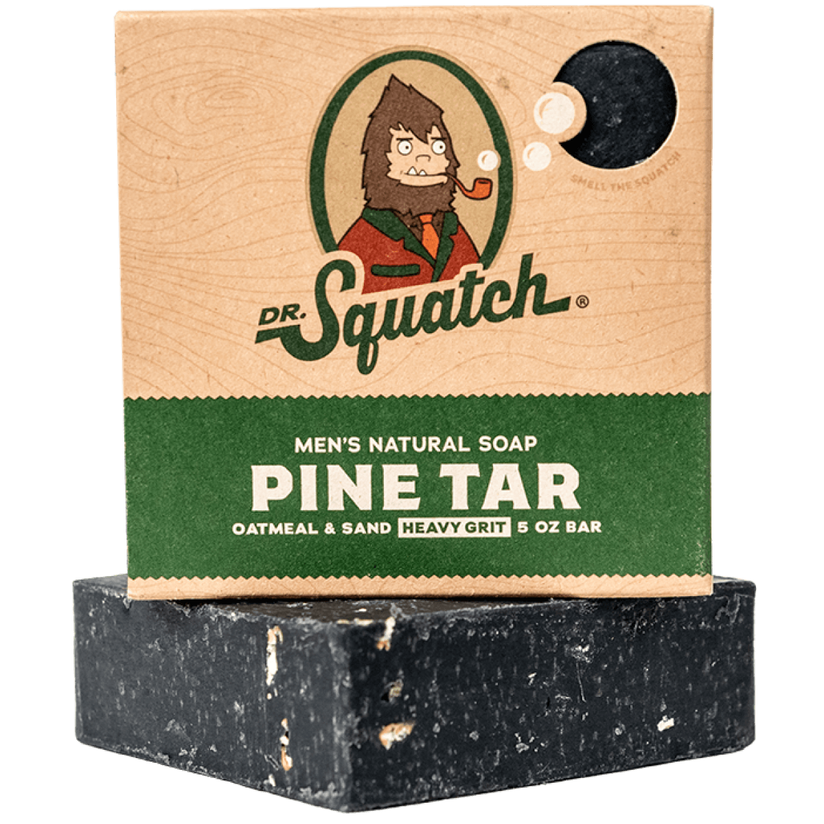 Dr. Squatch Pine Tar Bar Soap for Men - Natural & Organic Soap with Woodsy Scent - Perfect for Shower, Gym & Outdoor Activities