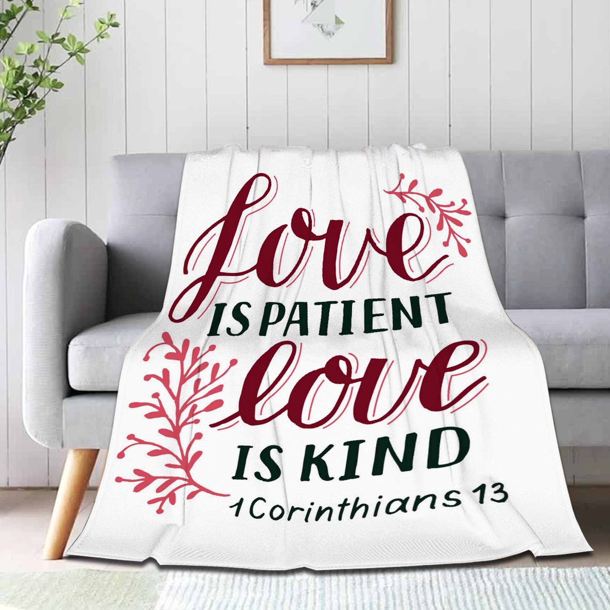 Sumedha Bible Verse Blanket - Inspirational Christian Gift for Women & Men - Soft Prayer Throw for Sofa, Bed & Chairs