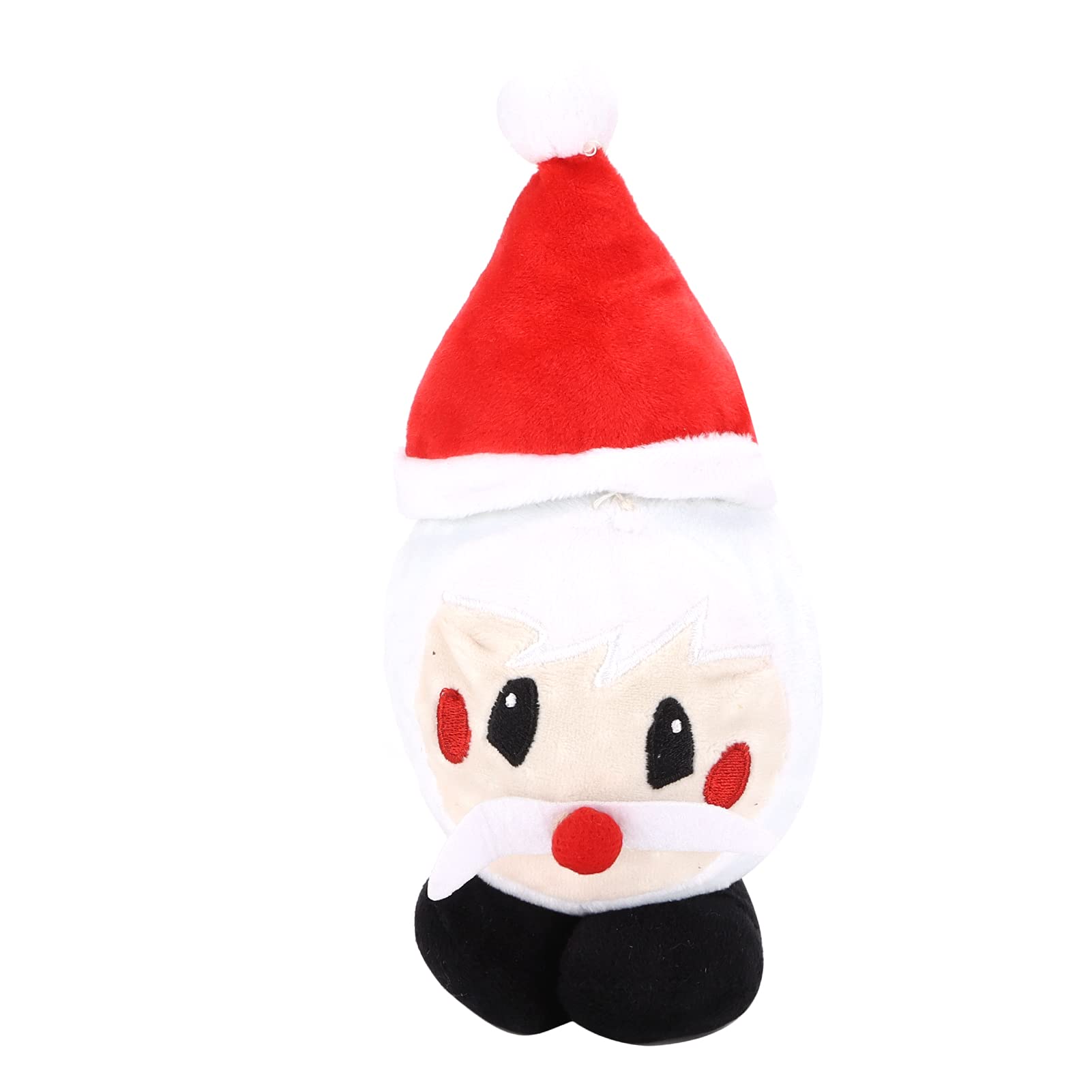 EVTSCAN Christmas Plush Stuffed Santa Claus Dog Toy with Built-in Squeaky Ball - Festive Holiday Pet Gift for Small & Medium Dogs - Perfect for Playtime, Training & Holiday Decor