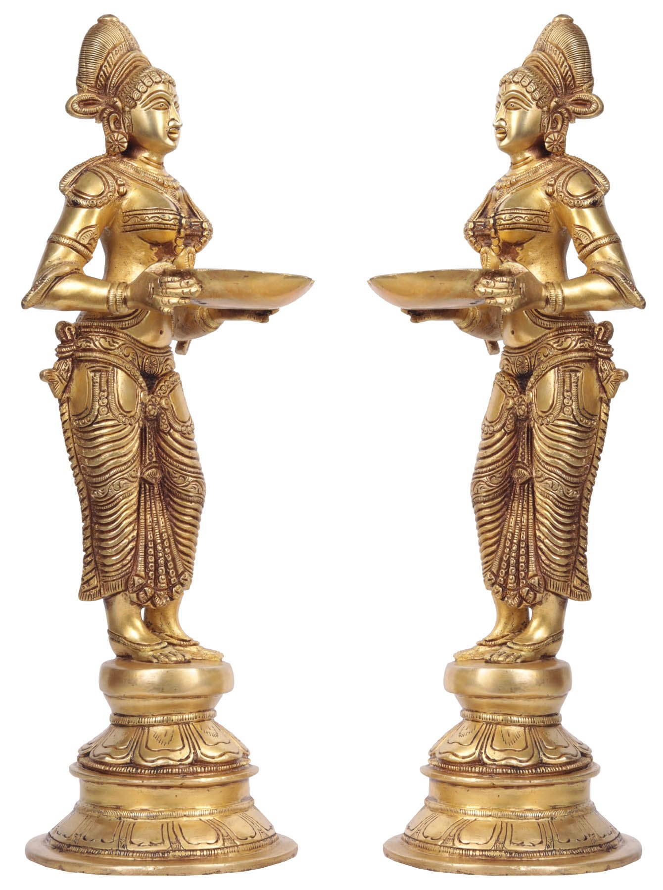 Deepalakshmi Home Décor Statue - Handcrafted Hindu Goddess Lakshmi Idol for Prosperity & Good Fortune | Perfect for Pooja Room, Living Room, or Gift Giving