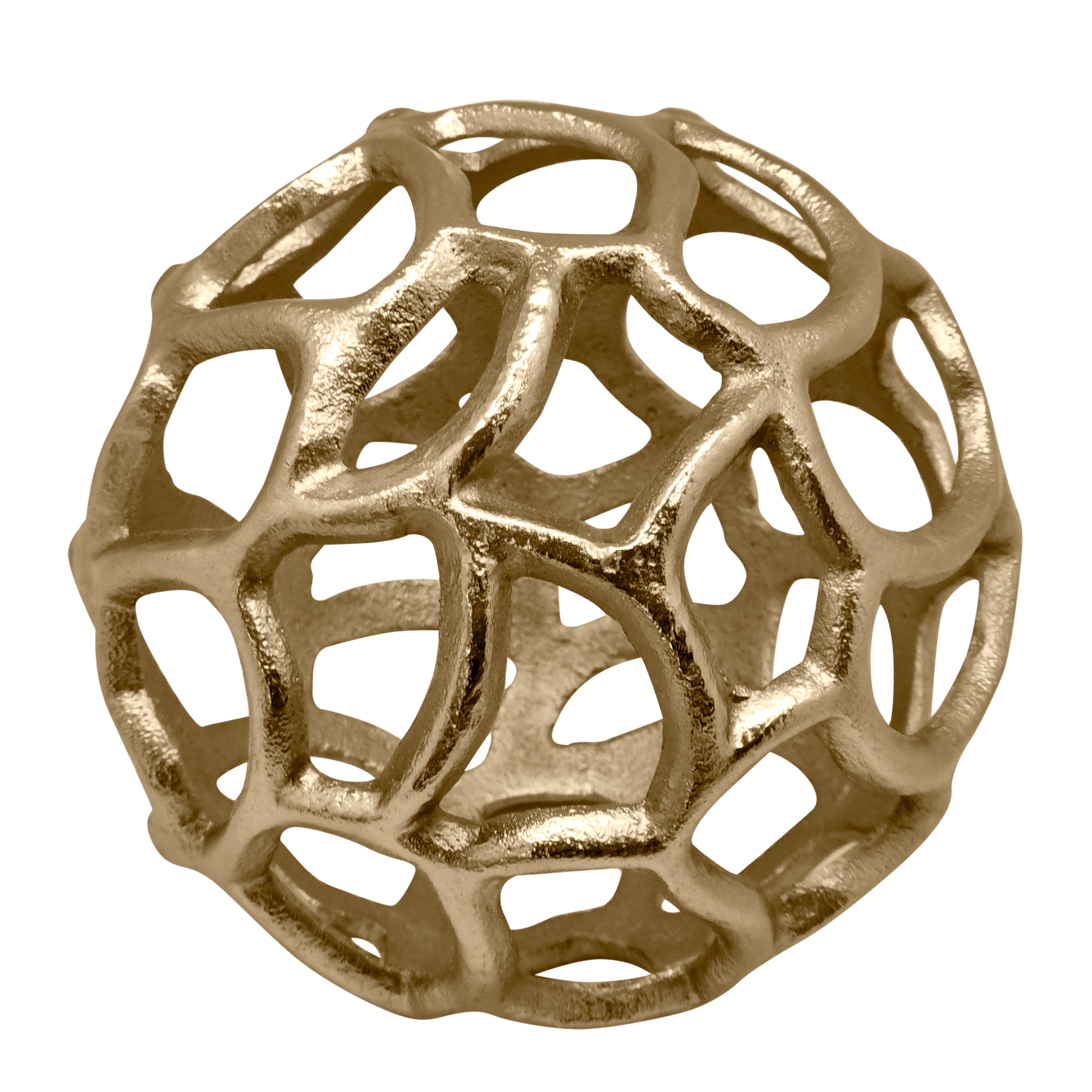 Bernice Large 15cm Gold Decorative Ball - Elegant Home Decor for Living Room, Bedroom, and Wedding Centerpieces