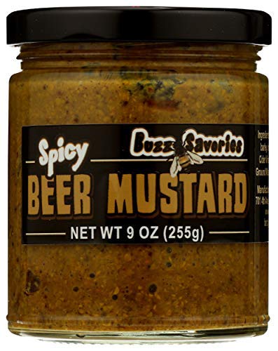 Buzz Savories LLC Spicy Beer Mustard - 9oz (6 Pack) | Bold & Tangy Condiment for Burgers, Hot Dogs & Sandwiches | Premium Gourmet Mustard for BBQ, Grilling & Tailgating
