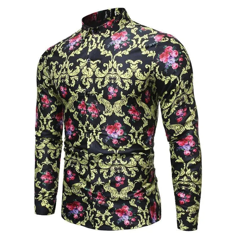 Stylish Floral Casual Shirt for Men - Breathable Summer Button Down Shirt - Perfect for Beach Vacations, Date Nights & Outdoor Parties