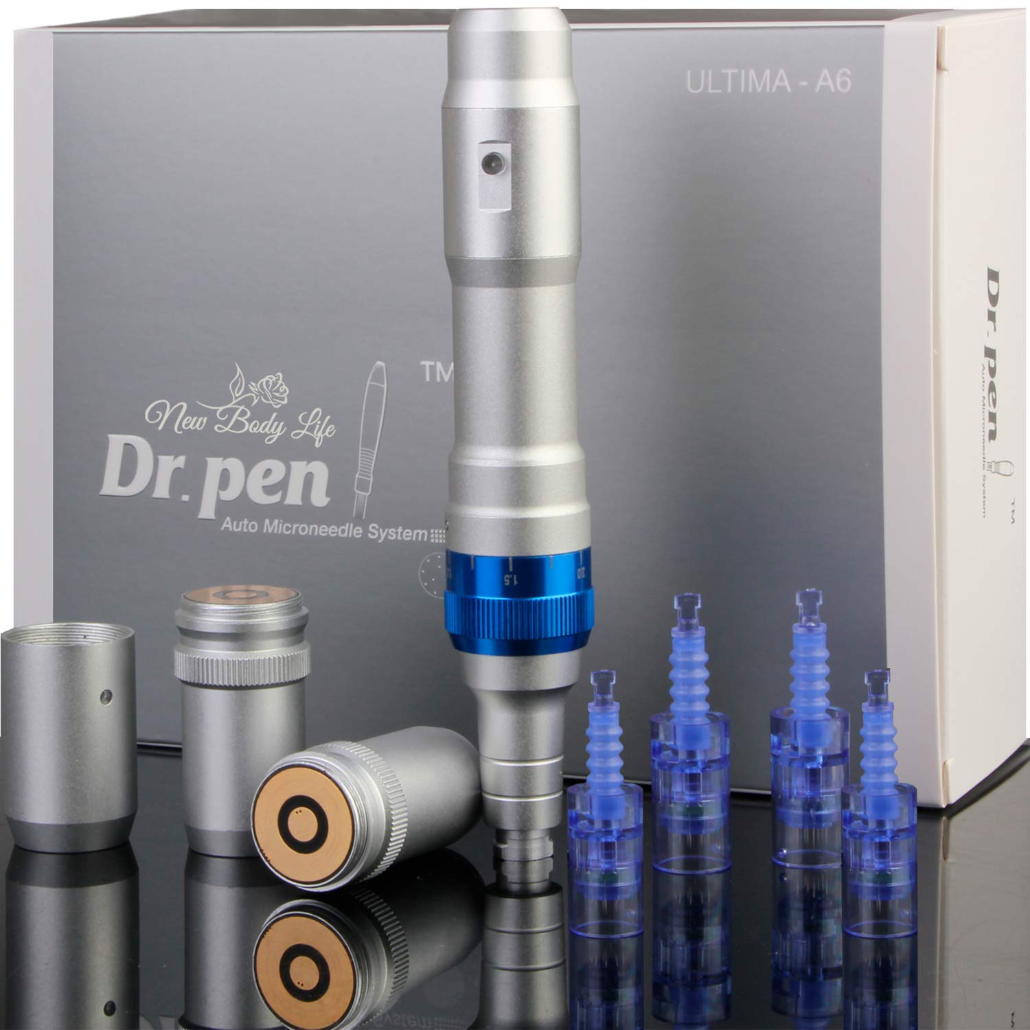 4Beauty Therapy Ultima A6 Professional Skin Care Device - 12 Pin & 36 Pin Cartridges for Face & Body - Anti-Aging, Wrinkle Reduction & Skin Tightening - Perfect for Home Spa & Professional Use