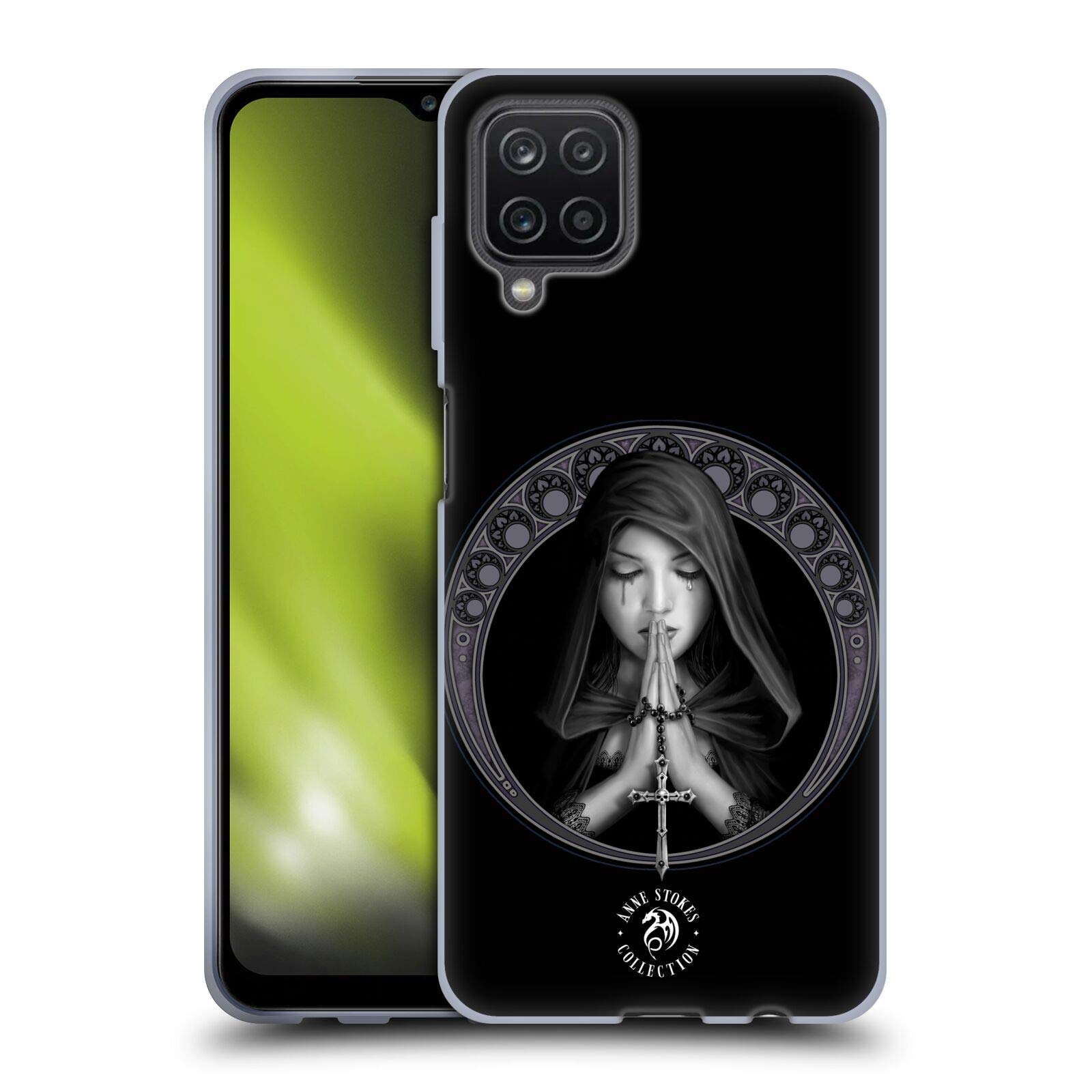 Anne Stokes Dark Prayer Art Nouveau Gothic Soft Gel Case for Samsung Galaxy A12 (2020) - Officially Licensed by Head Case Designs - Perfect for Gothic Fashion & Phone Protection