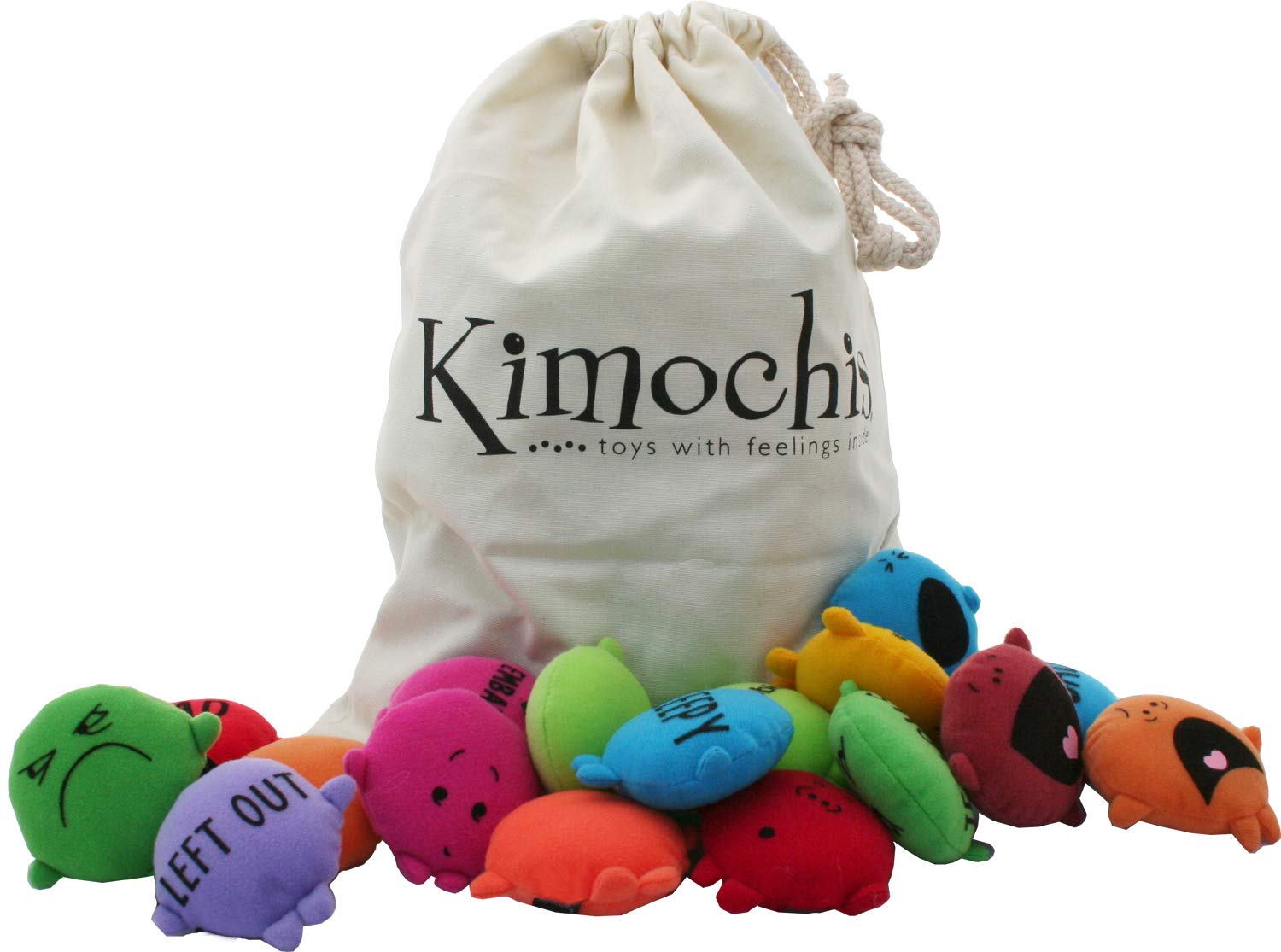 2086-MIXEDBAG Emotional Learning Toys for Kids - 33pc Multicolor Feelings Recognition Bag | Social Emotional Learning (SEL) Classroom & Therapy Tools for Preschool & Special Education