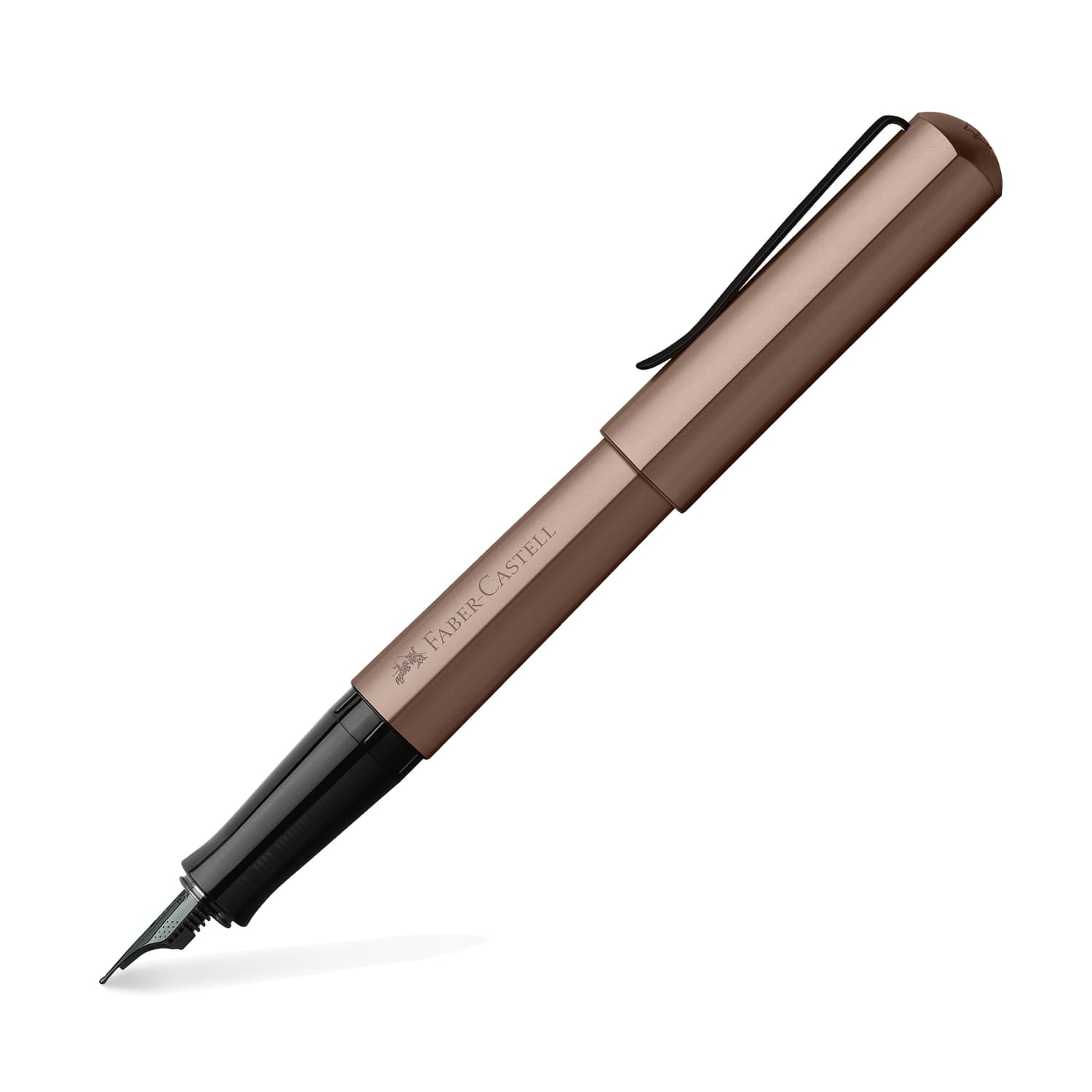 Faber-Castell Hexo Bronze Fountain Pen - Premium Writing Instrument for Calligraphy, Journaling & Office Use