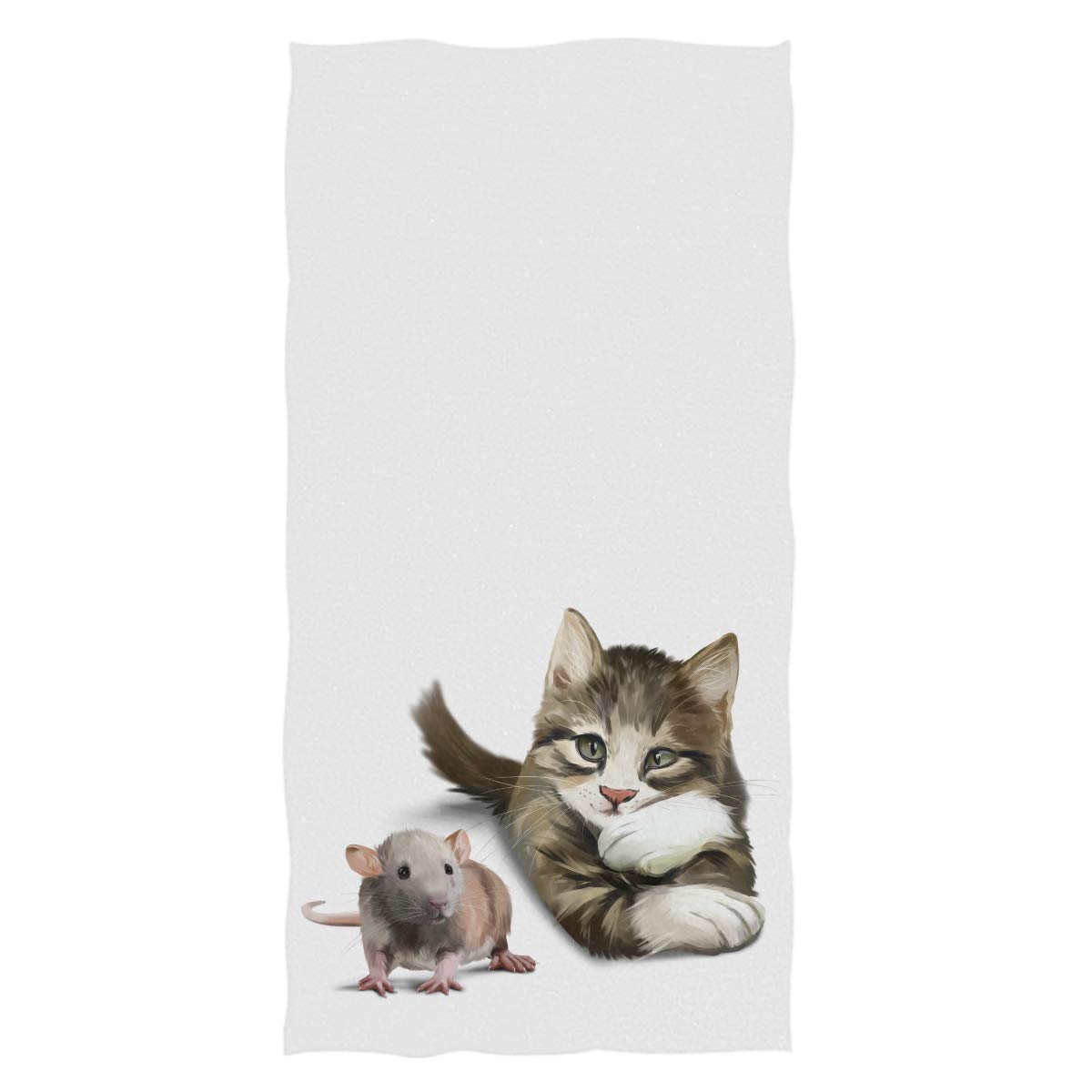 Cat Print Hand Towels 16x30 Inches - Ultra Soft & Highly Absorbent Bath Towels for Bathroom, Gym, Sports - Multipurpose for Hand, Face & Home Decor - Perfect for Pet Lovers & Cozy Home Use