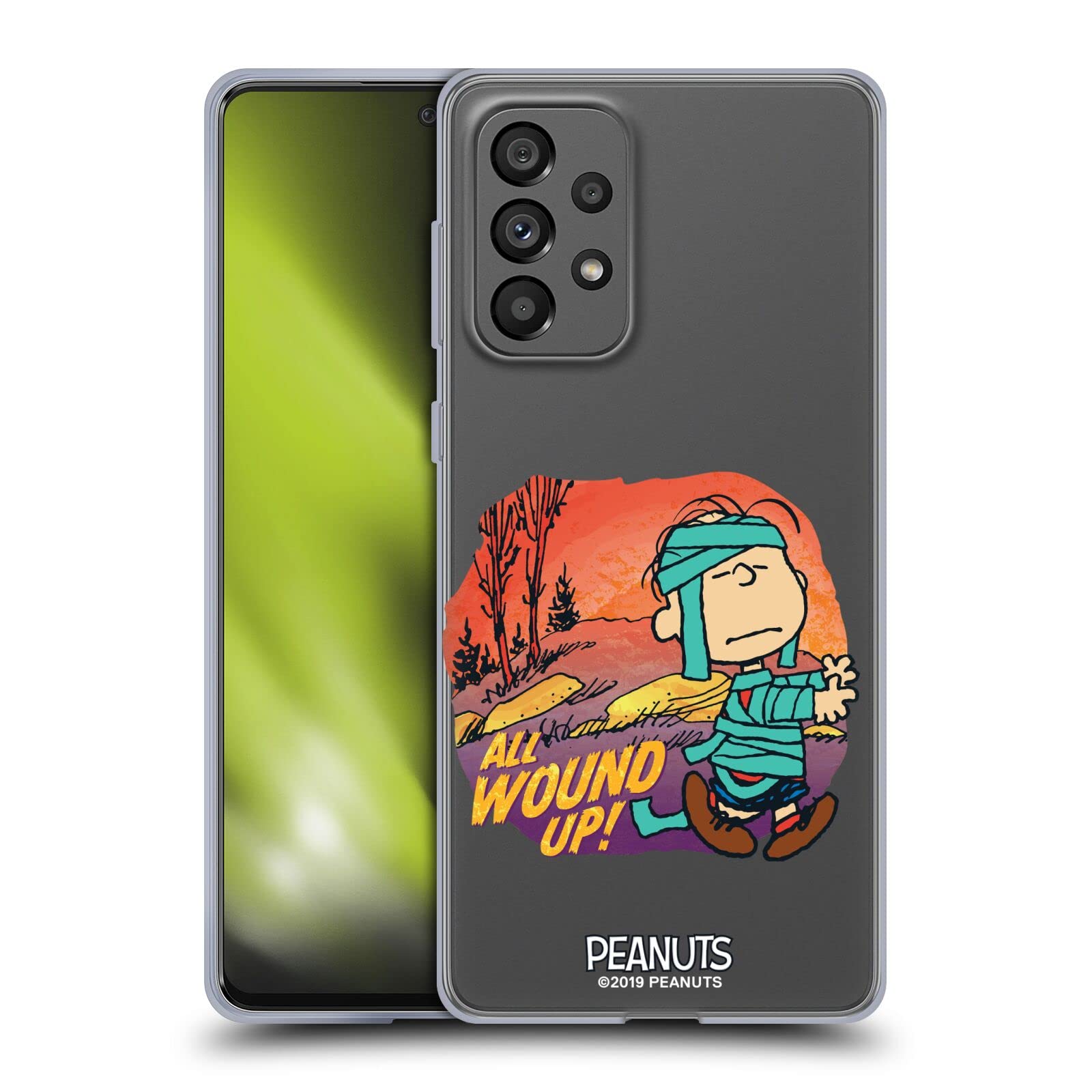 Head Case Designs Peanuts Linus Mummy Spooktacular Soft Gel Case for Samsung Galaxy A73 5G (2022) - Officially Licensed, Durable Protection for Everyday Use & Halloween Fun