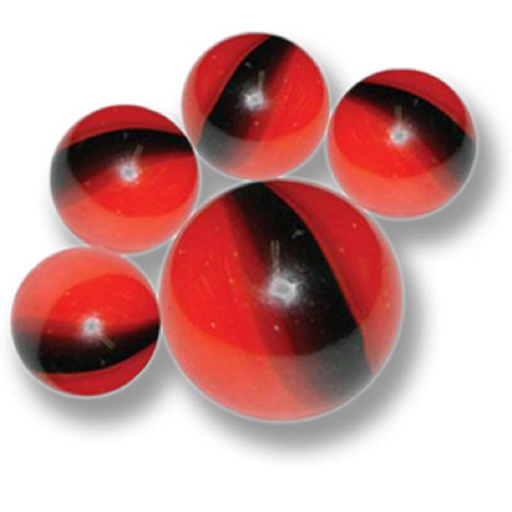 Ladybug Game Net Set - 25 Piece Glass Mega Marbles for Kids Outdoor Play, Garden Games & Backyard Fun