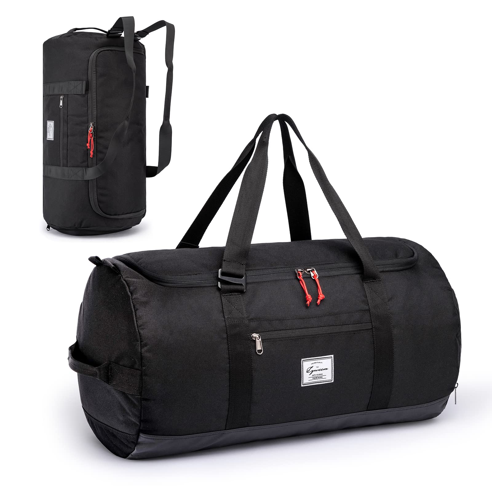**Lyweem 65L Large Duffle Bag for Men & Women - Waterproof Travel Duffel, Gym Bag with Shoes Compartment - Perfect for Weekender Trips, Overnight Stays, Sports & Outdoor Adventures (Black)**