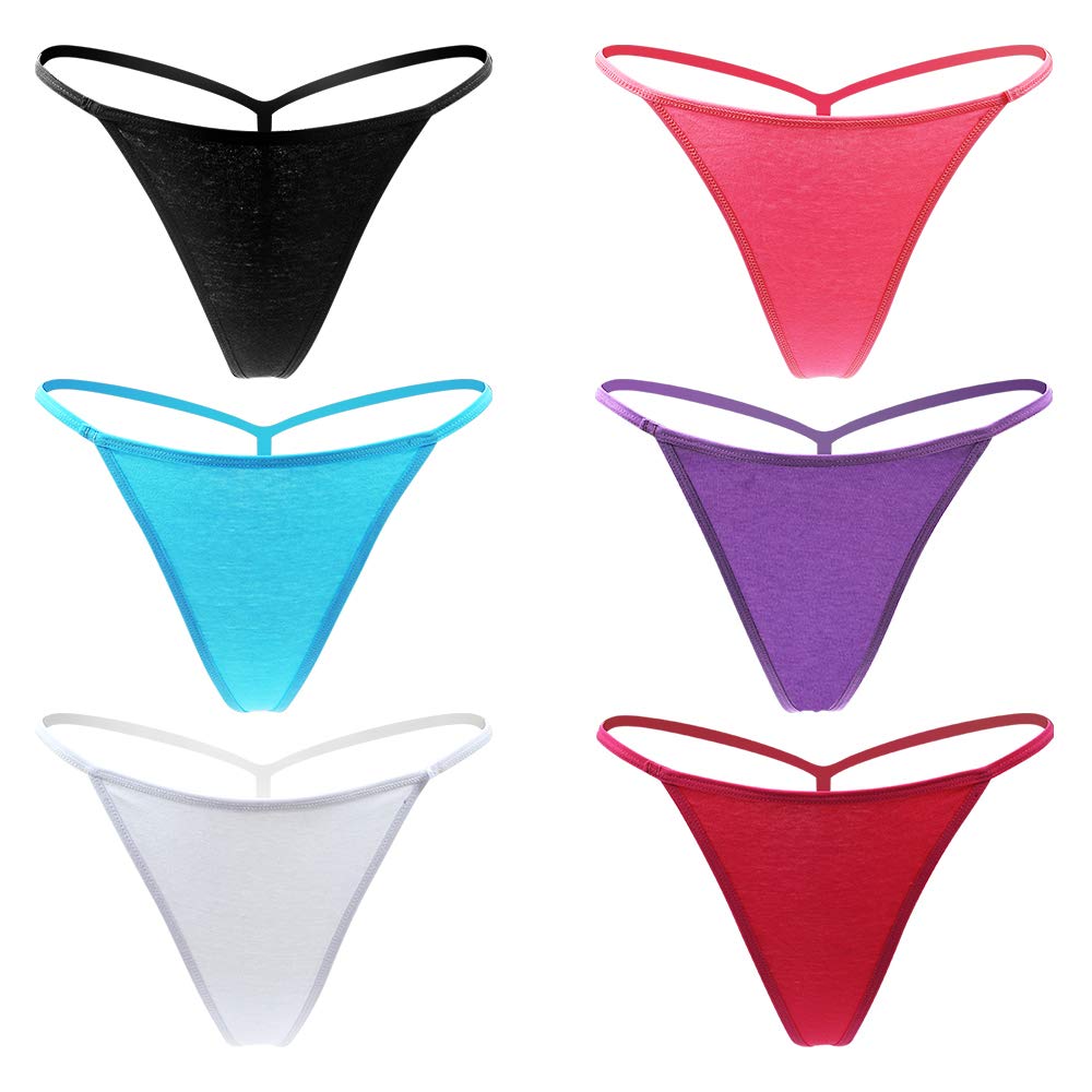 Closecret Cotton G-String Panties for Women - Soft, Lightweight & Breathable Thong & T-Back Underwear Multipack | Perfect for Everyday Wear, Yoga & Sensual Occasions