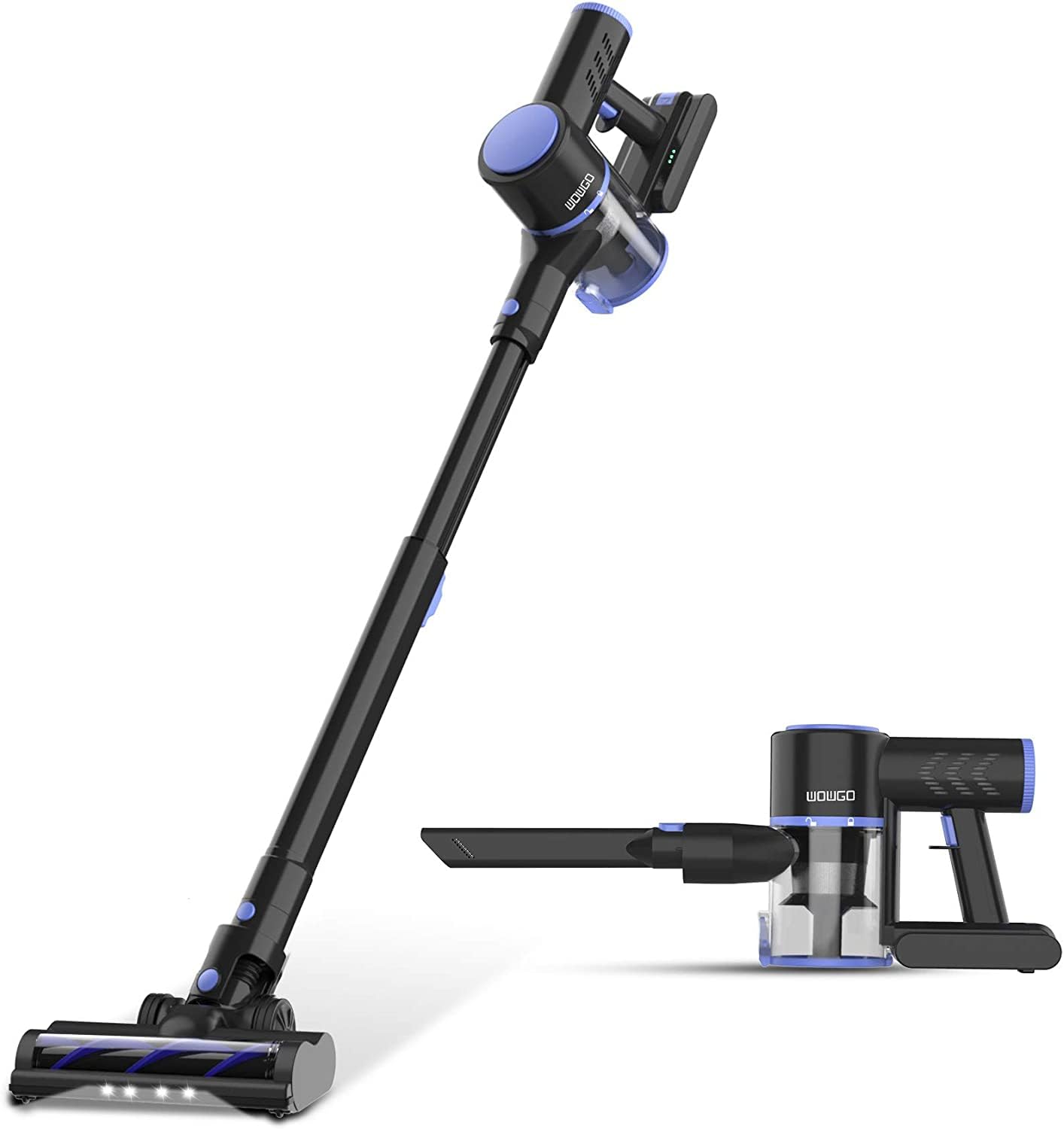 WOWGO Cordless Vacuum Cleaner - 6-in-1 Lightweight Stick Vacuum for Home Cleaning, 40 Min Runtime, Handheld for Hardwood Floors, Carpets, Cars & Pet Hair | Perfect for Apartments, Stairs & Quick Cleanups