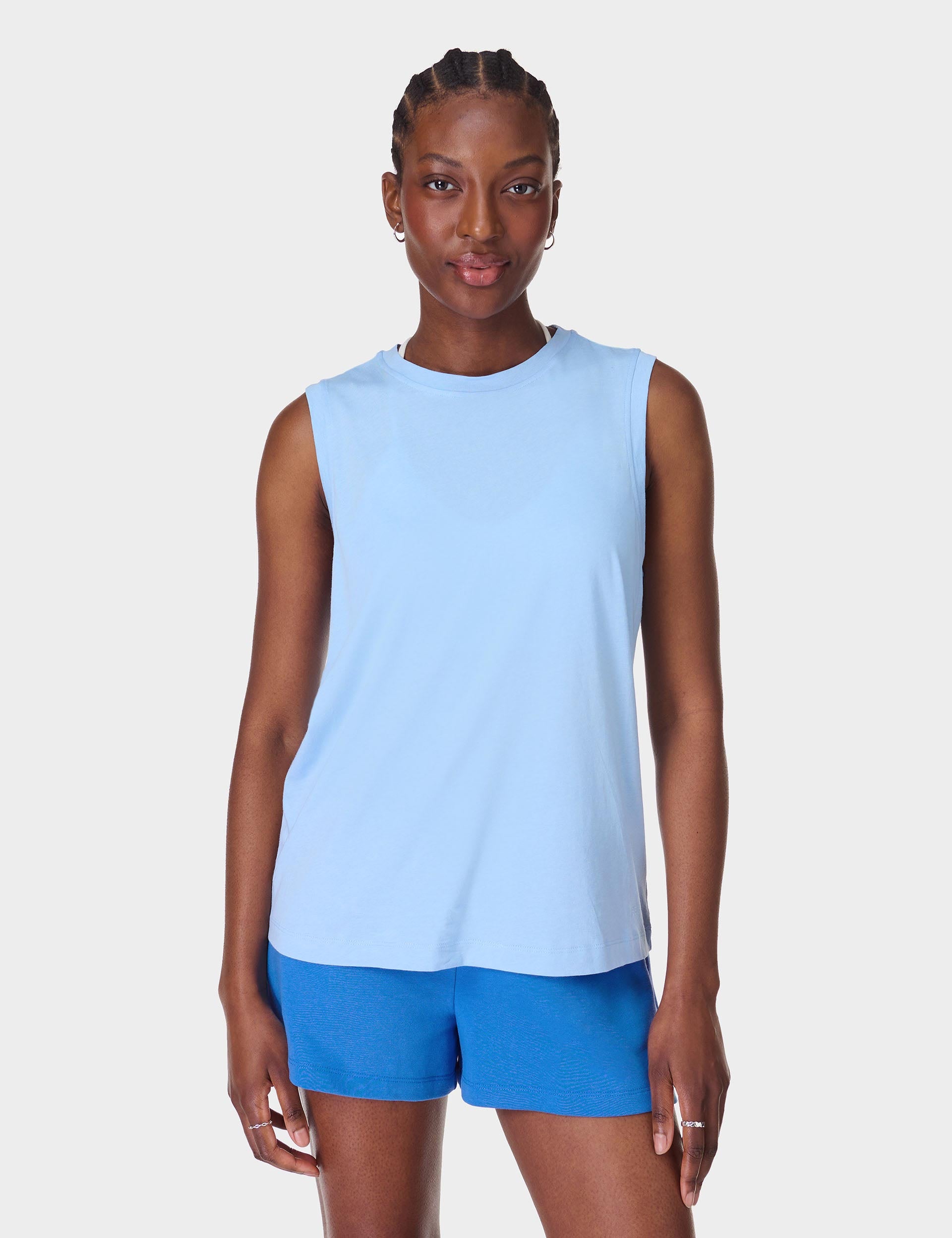 Essential Sleeveless Vest for Women - Lightweight Breeze Blue Summer Tank Top | Perfect for Outdoor Activities, Beach & Casual Wear
