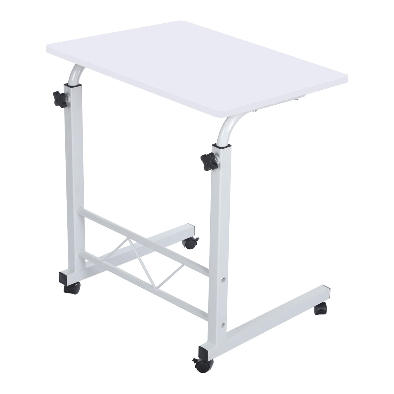 Adjustable Height Mobile Rolling Desk - Portable Standing Computer Workstation for Home Office, Bedroom & Small Spaces | Perfect for Remote Work, Study & Gaming
