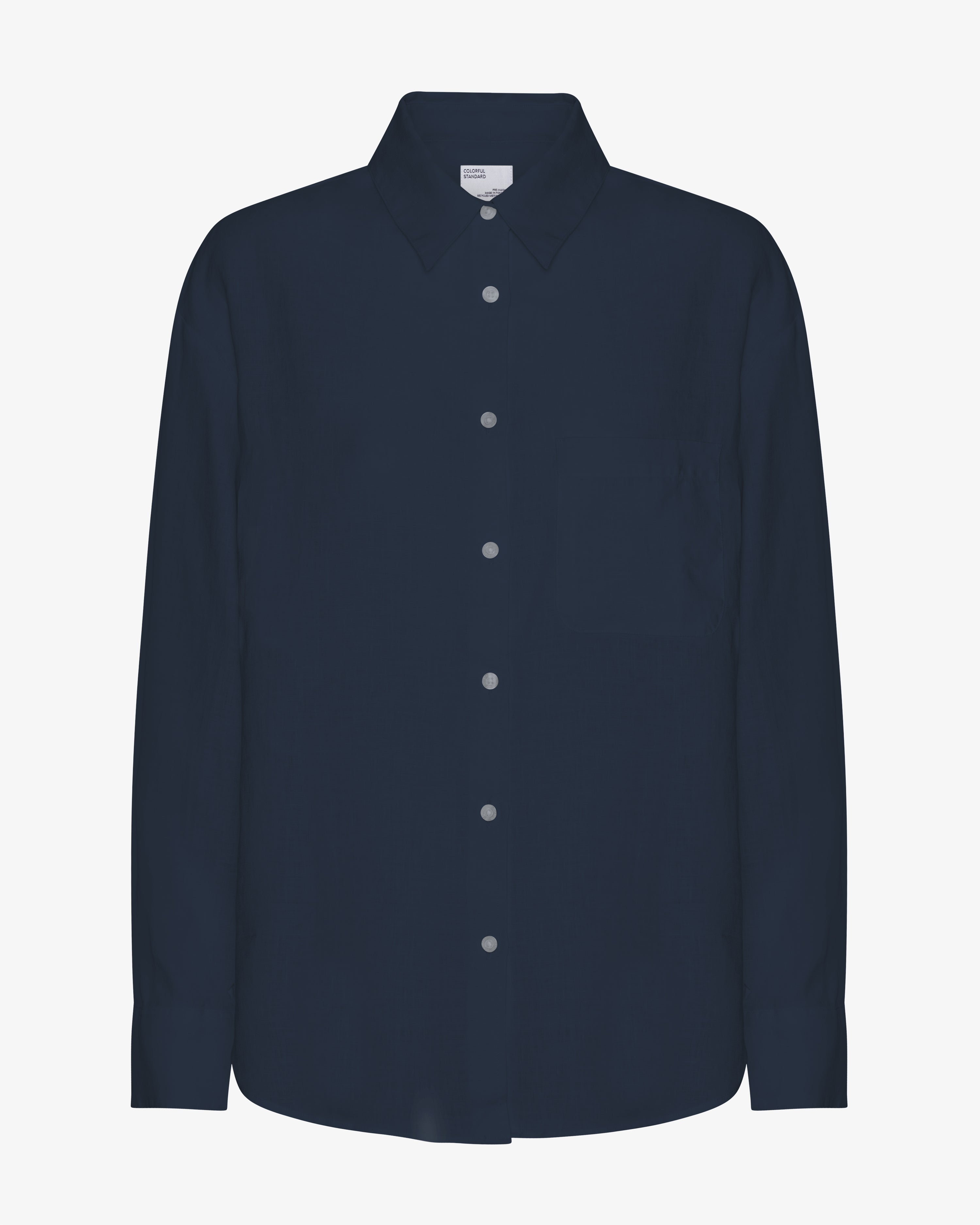 Premium Linen Oversized Shirt for Men & Women - Soft Breathable Comfort Fit Long Sleeve Button Down Shirt in Navy Blue | Casual Wear, Beach Cover-Up, Summer Outfits