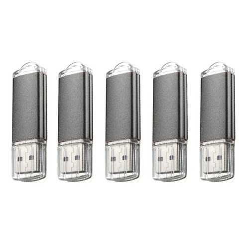 5-Pack 128MB USB 2.0 Flash Drives - Candy Black Memory Sticks for Data Storage, File Transfer - Perfect for School, Office & Backup Use