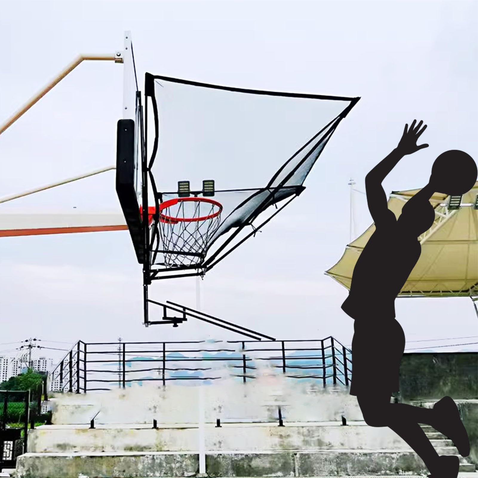 Pro Basketball Return Trainer - NUNETH Shooting Guard Net Aid for Efficient Ball Return | Basketball Hoops Training Equipment | Perfect for Solo Practice & Team Drills