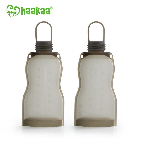 Haakaa Silicone Breast Milk Storage Bags - 2 Pack | Reusable, Leak-Proof, BPA-Free | Perfect for Breastfeeding Moms, Pumping & Freezing Breast Milk