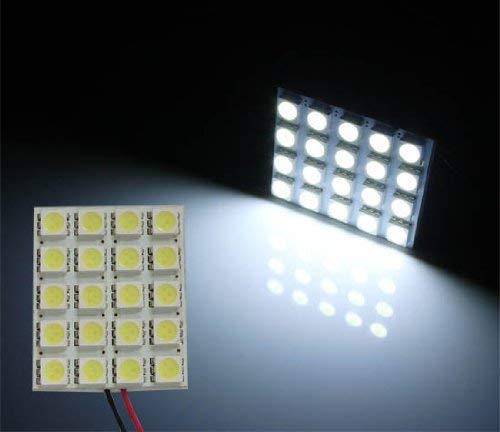 20 SMD 5050 LED Panel Light - Ultra Bright White Interior Car Lights for Map/Dome/Door/Trunk - Perfect for Night Driving & Vehicle Customization