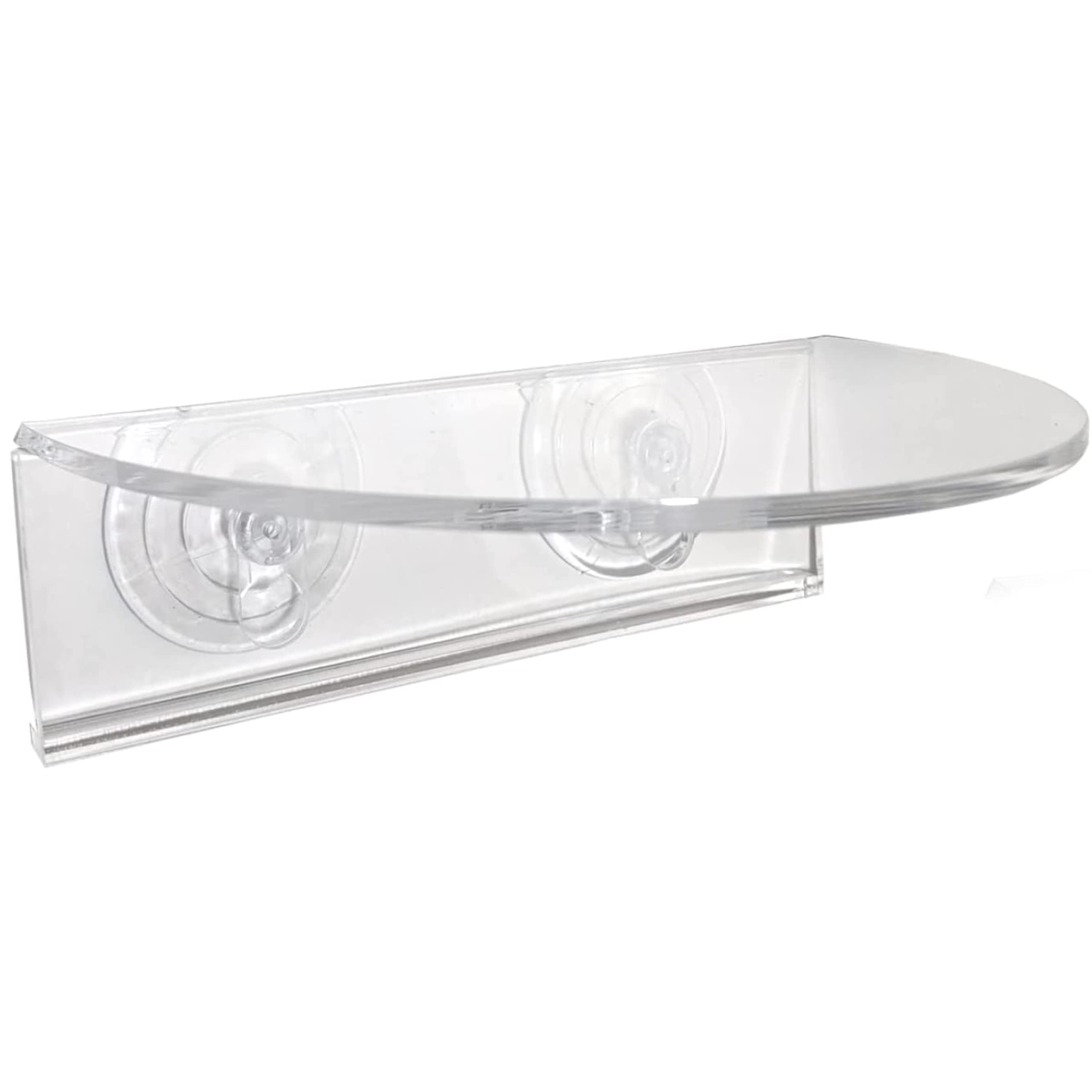Clear Acrylic Window Garden Veg Ledge - Sturdy Suction Cup Indoor Plant Shelf for Microgreens, Herbs & Seed Starters - Perfect Window Sill Extender for Small Planters & Pots (1 Pack) - Ideal for Kitchen Windows, Apartments & Urban Gardening
