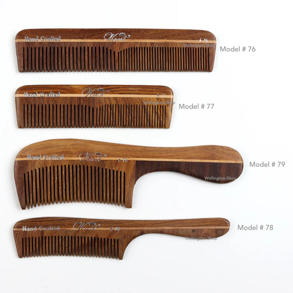 Handmade Krest Wooden Hair Comb for Men & Women - Natural Detangling & Scalp Massage - Perfect for Daily Hair Care, Travel, and Gifts