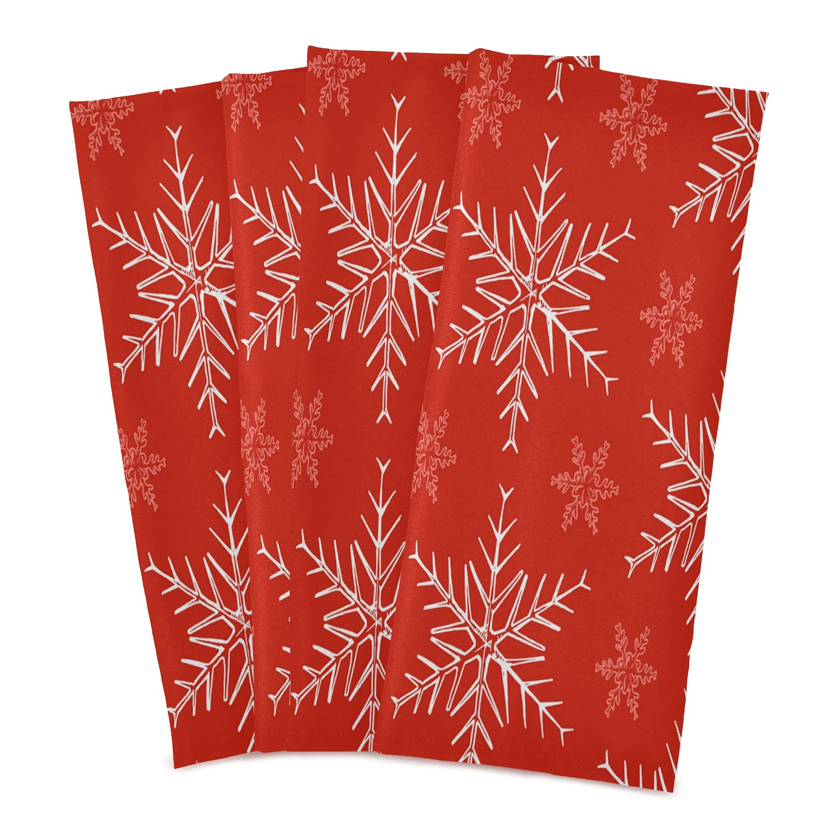 ALAZA Christmas Snowflake Kitchen Towels - Set of 1 Super Absorbent Soft Dish & Tea Towels (18x28 Inches) - Perfect for Holiday Decor, Dish Drying & Hand Wiping