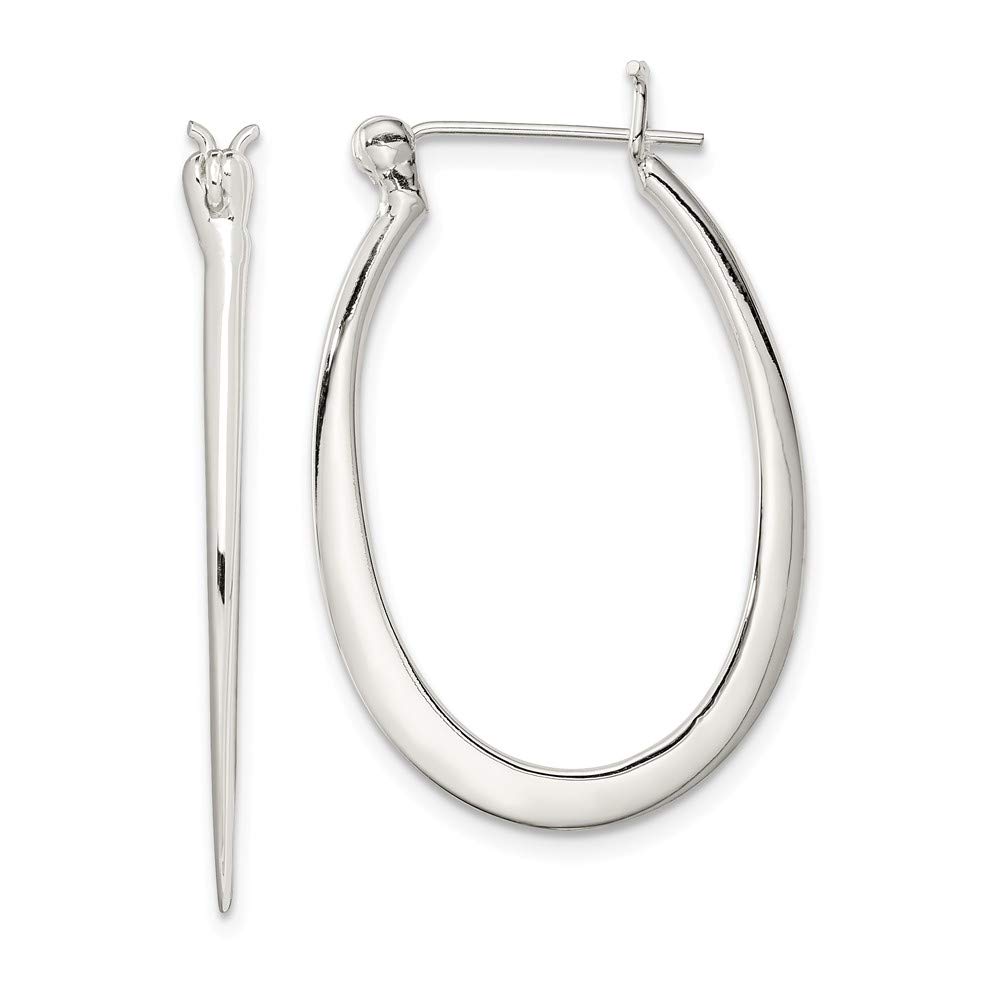 Sterling Silver Hoop Earrings for Women - 925 Sterling Silver Small Hoop Earrings QE3773 | Hypoallergenic, Lightweight, Everyday Jewelry for Work, Date Night & Gifting