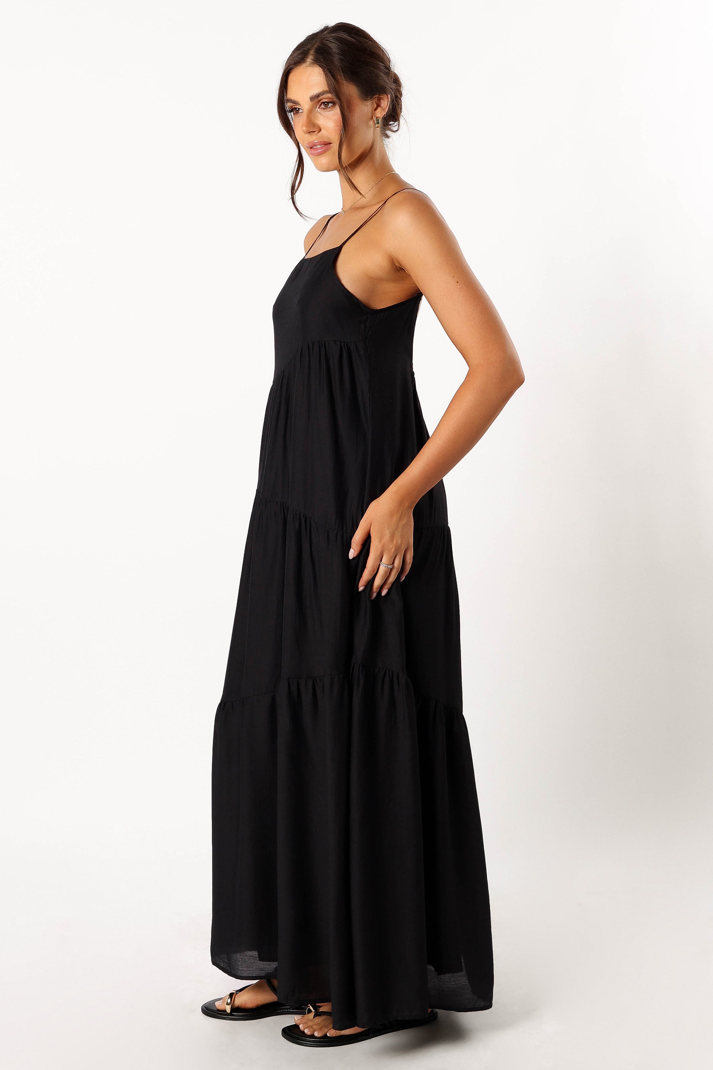 Bennie Midi Dress for Women - Elegant Black Flowy Dress for Casual Wear, Date Night & Summer Outfits | Perfect for Parties, Vacations & Everyday Style