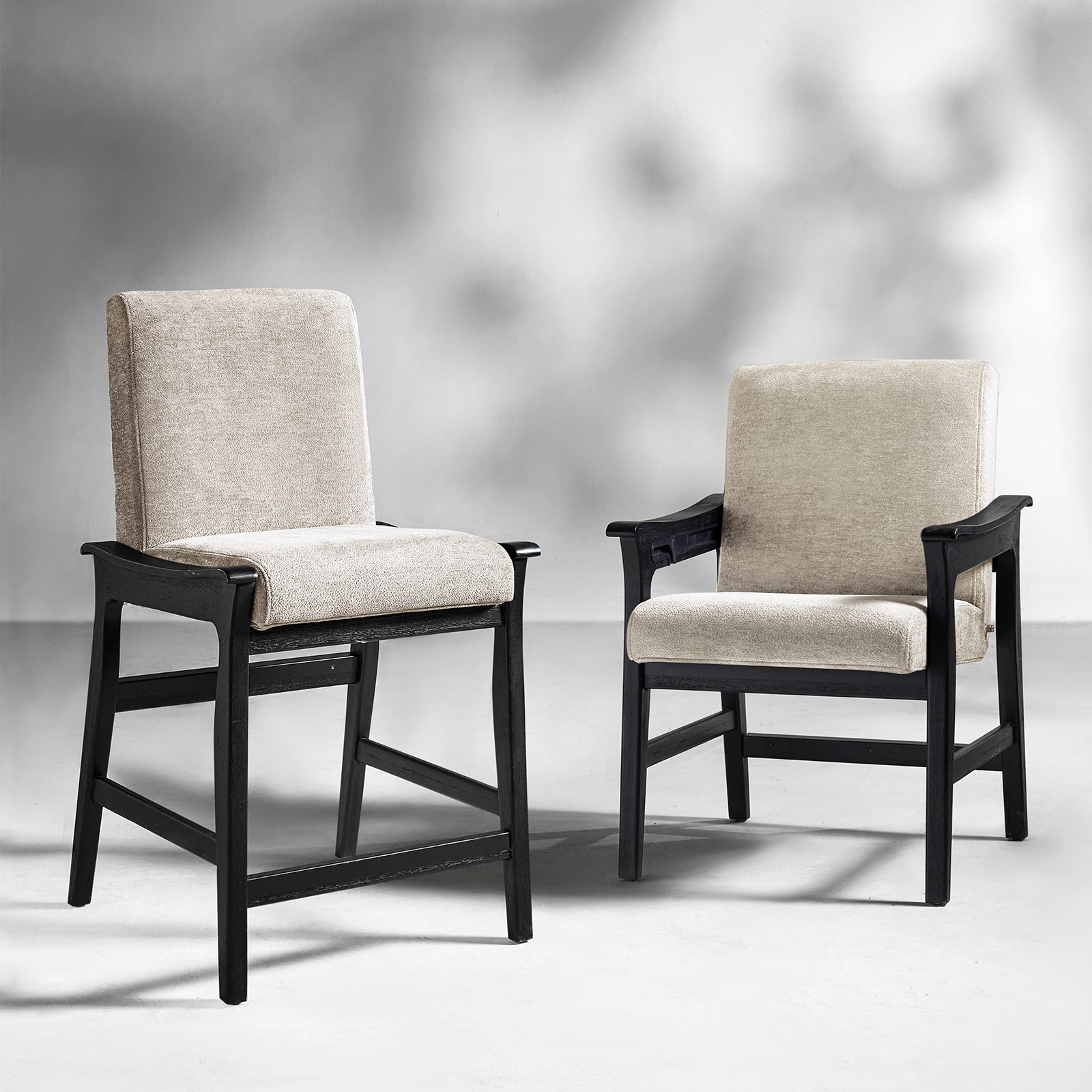 Modern Upholstered Counter Stool with Quick Shift to Dining Chair - Versatile Kitchen Island, Bar & Dining Room Seating for Home & Restaurant Use