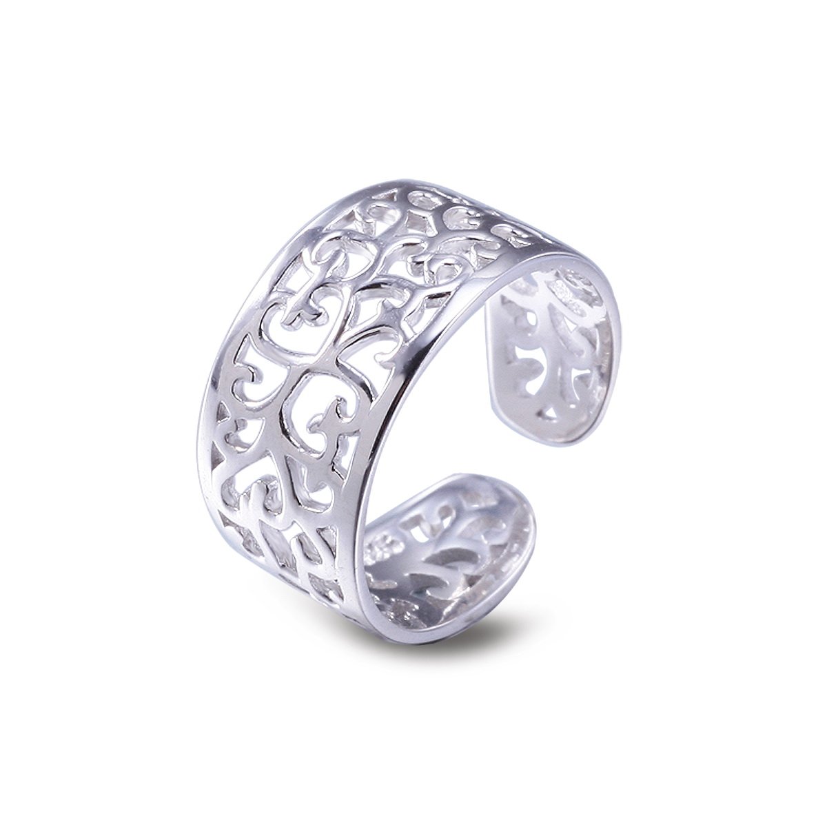 VIKI LYNN Adjustable Sterling Silver Toe Rings for Women - Open Design Tail Ring for Beach, Summer & Pedicure Days