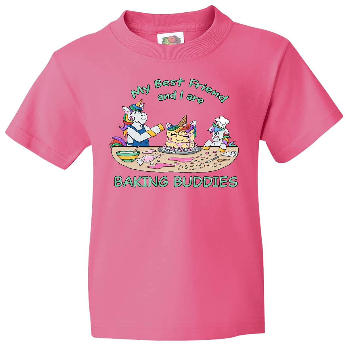 Inktastic My Best Friend and I are Baking Buddies Youth T-Shirt - Perfect for Cooking Classes, Family Baking Sessions, and Fun Kitchen Activities