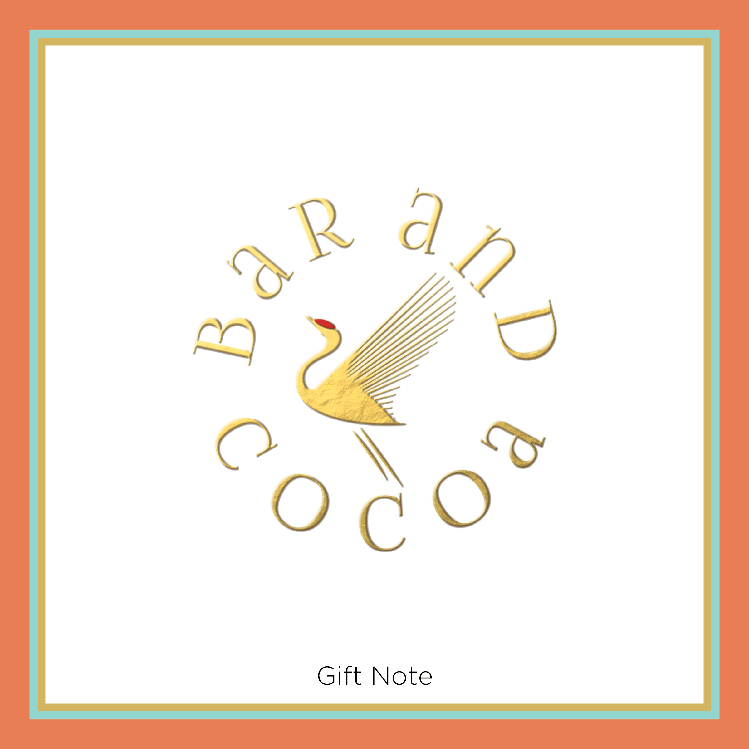 Bar & Cocoa Premium Chocolate Gift Note - Perfect for Holidays, Birthdays & Corporate Gifting