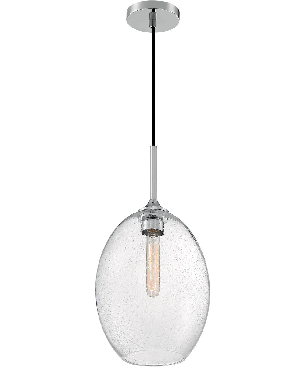 10W Aria 1-Light Pendant Light Fixture in Polished Nickel - Perfect for Kitchen Island, Dining Room, or Entryway Lighting